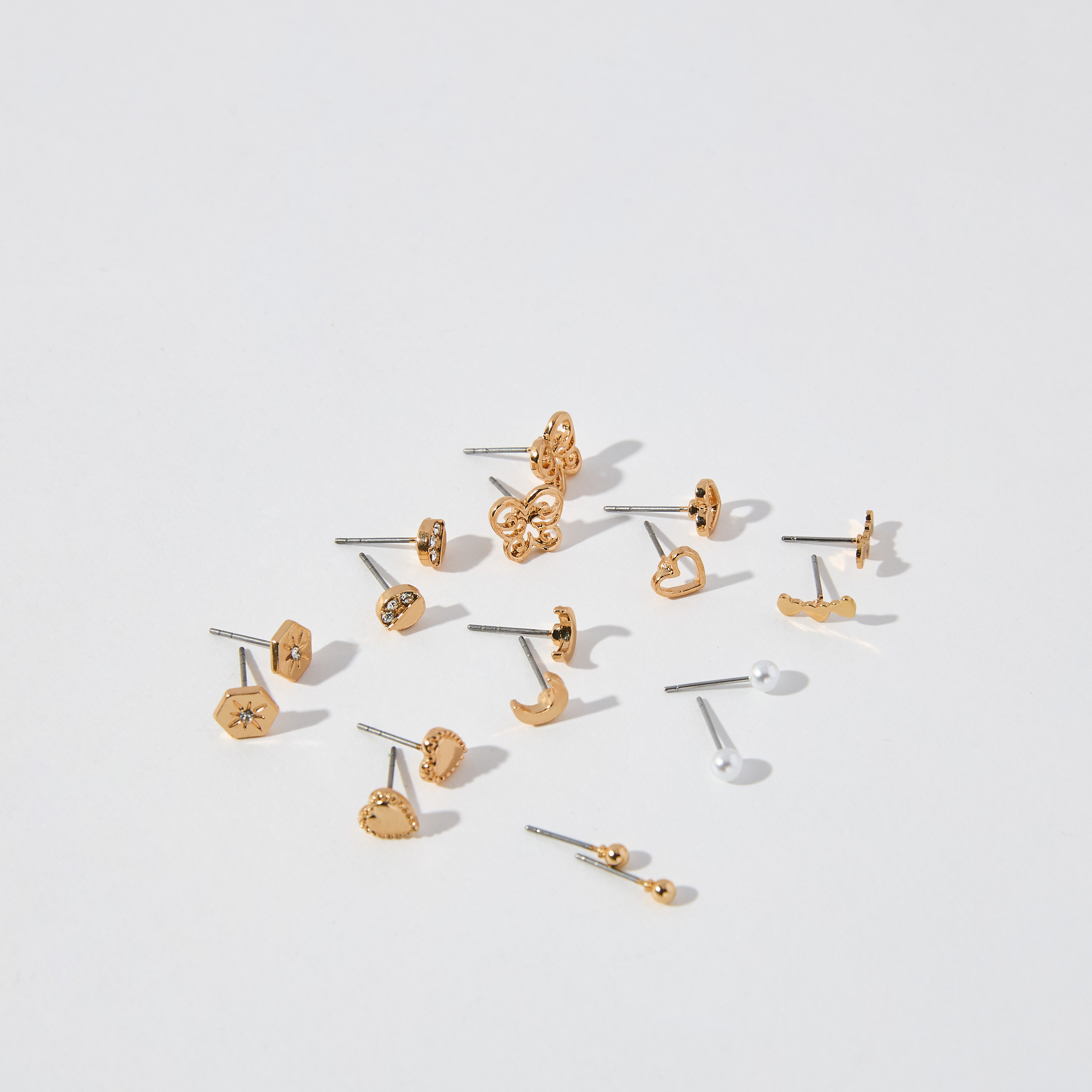 Assorted Stud Earrings with Pushback Closure - Set of 9-women-watchesandjewellery-jewellery-earrings-image-2