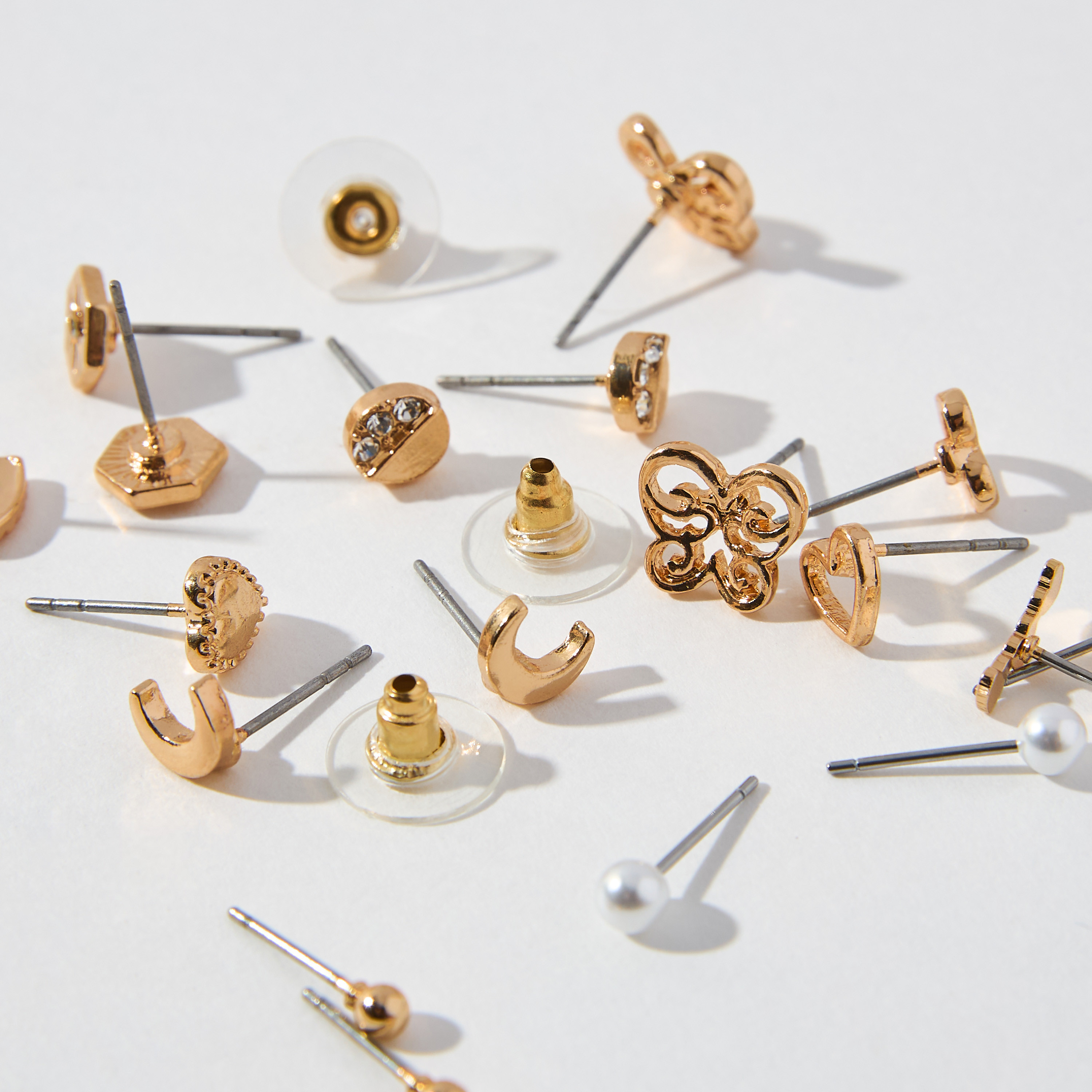 Assorted Stud Earrings with Pushback Closure - Set of 9-women-watchesandjewellery-jewellery-earrings-image-3
