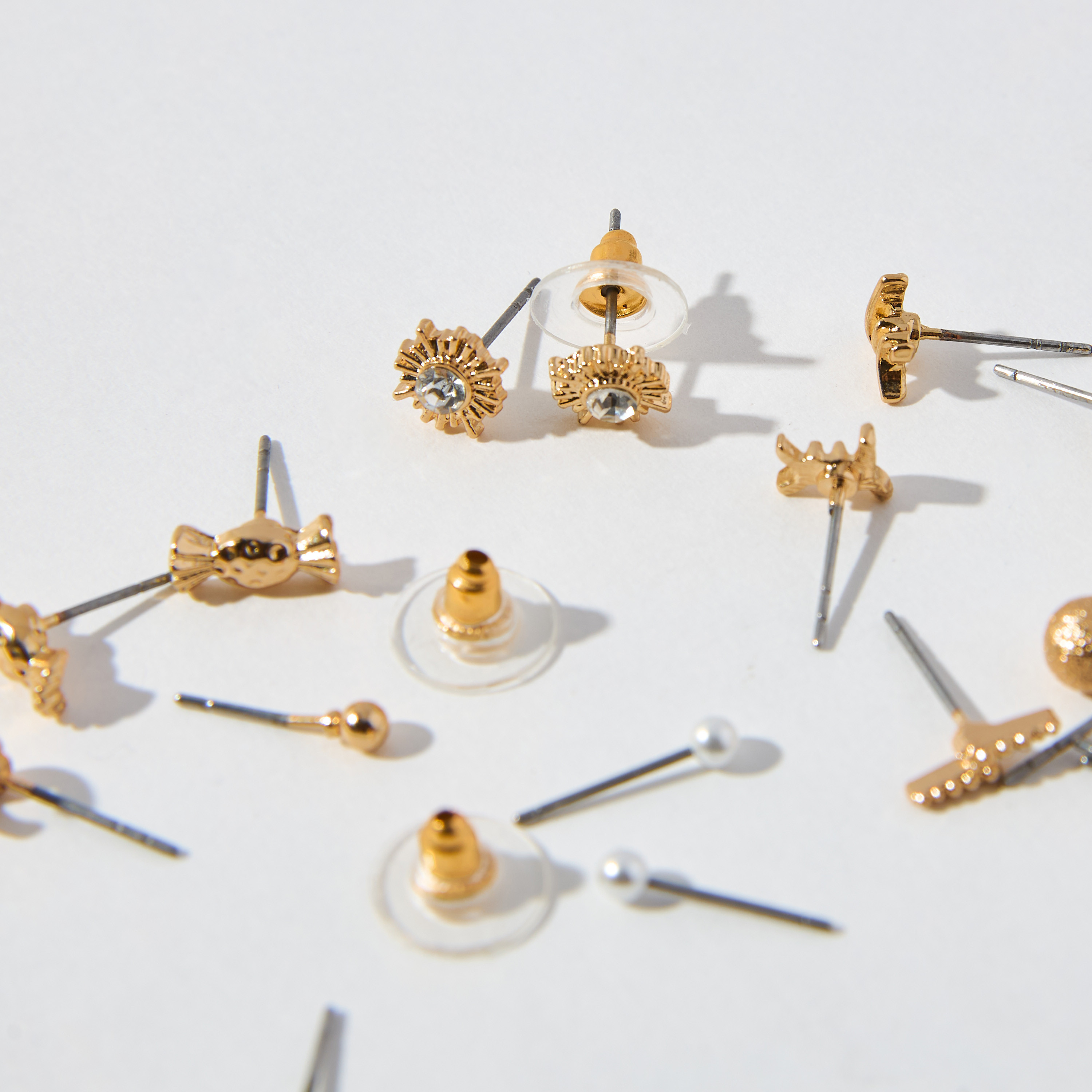Assorted Stud Earrings with Pushback Closure - Set of 9-women-watchesandjewellery-jewellery-earrings-image-3