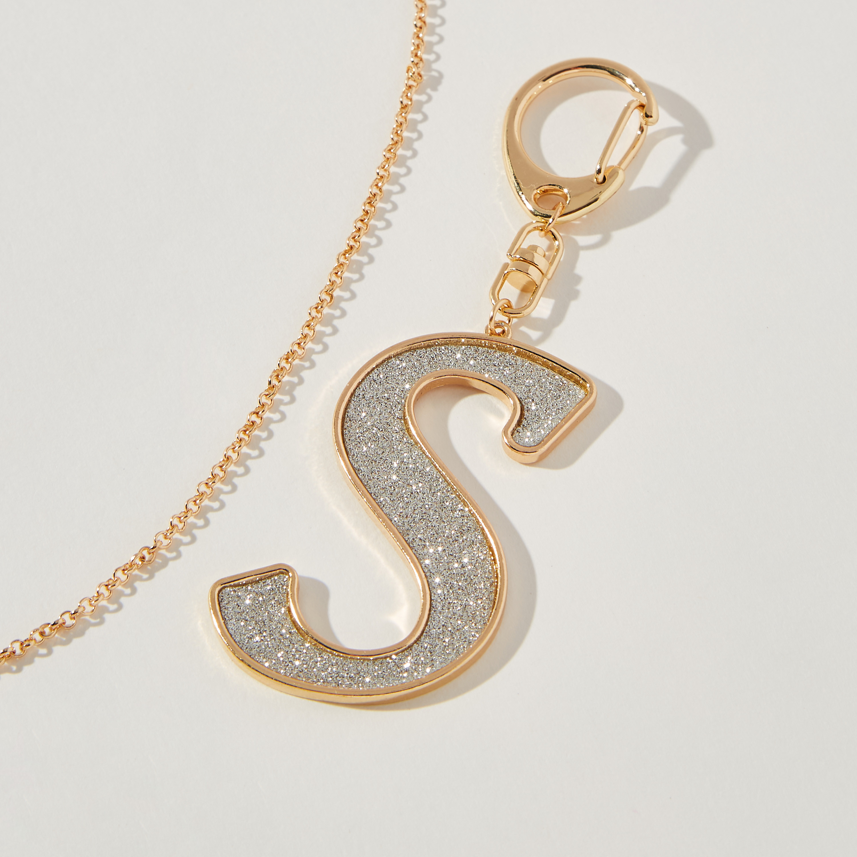 Mistotes Alphabet A Keychain and Pendant Necklace Set-girls-accessories-keyringsandbagcharms-image-2