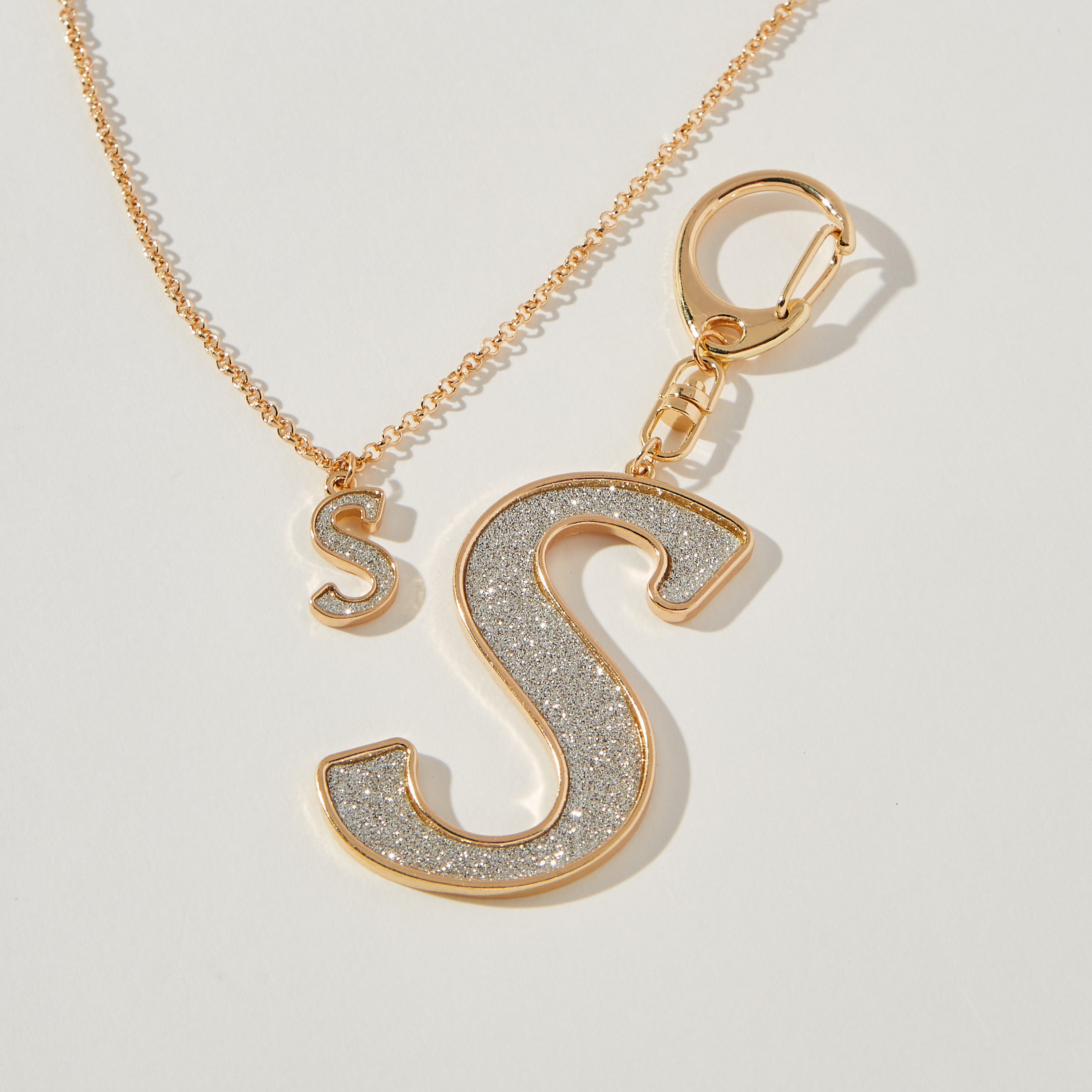 Mistotes Alphabet A Keychain and Pendant Necklace Set-girls-accessories-keyringsandbagcharms-image-4