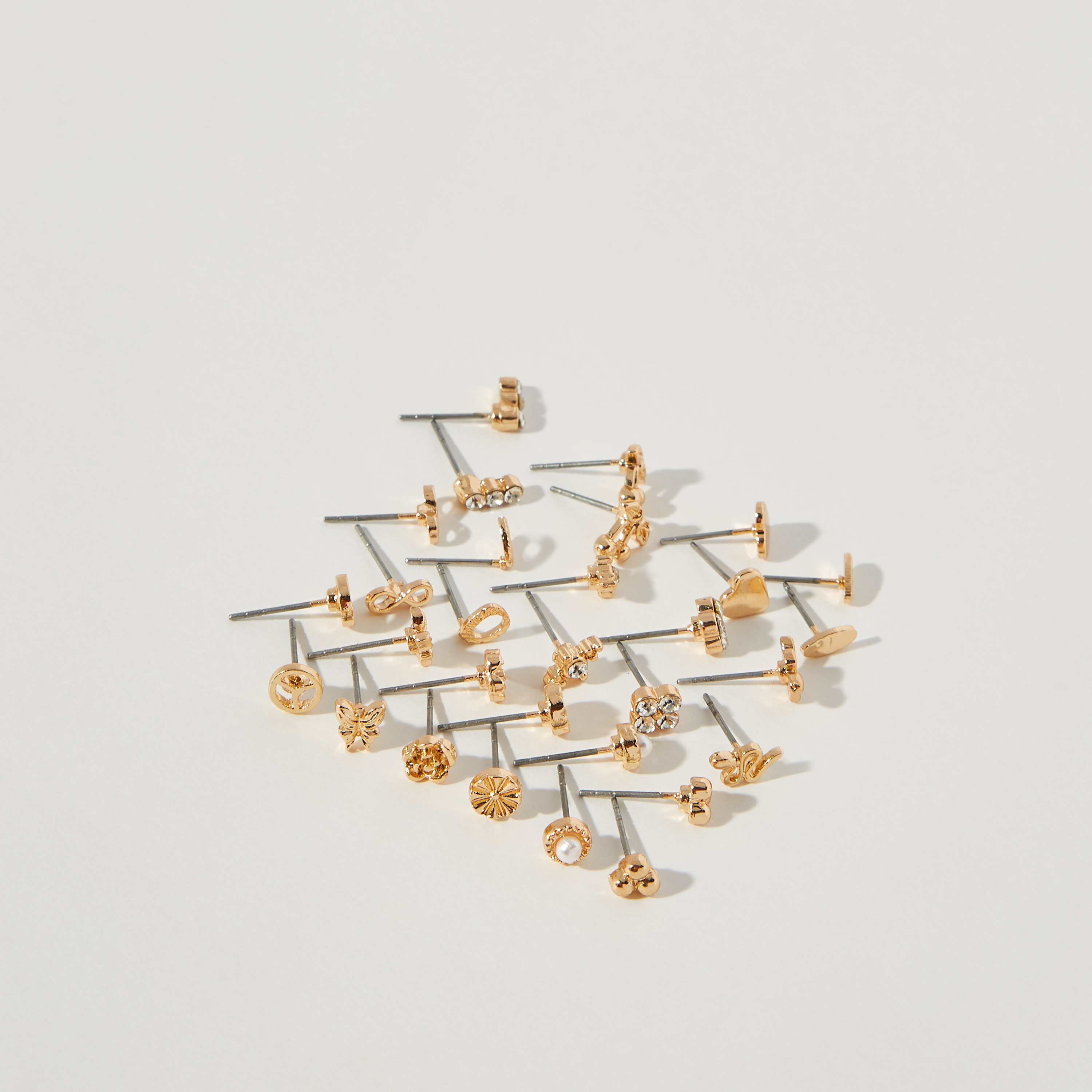 Assorted Stud Earrings with Pushback Closure - Set of 15-women-watchesandjewellery-jewellery-earrings-image-2
