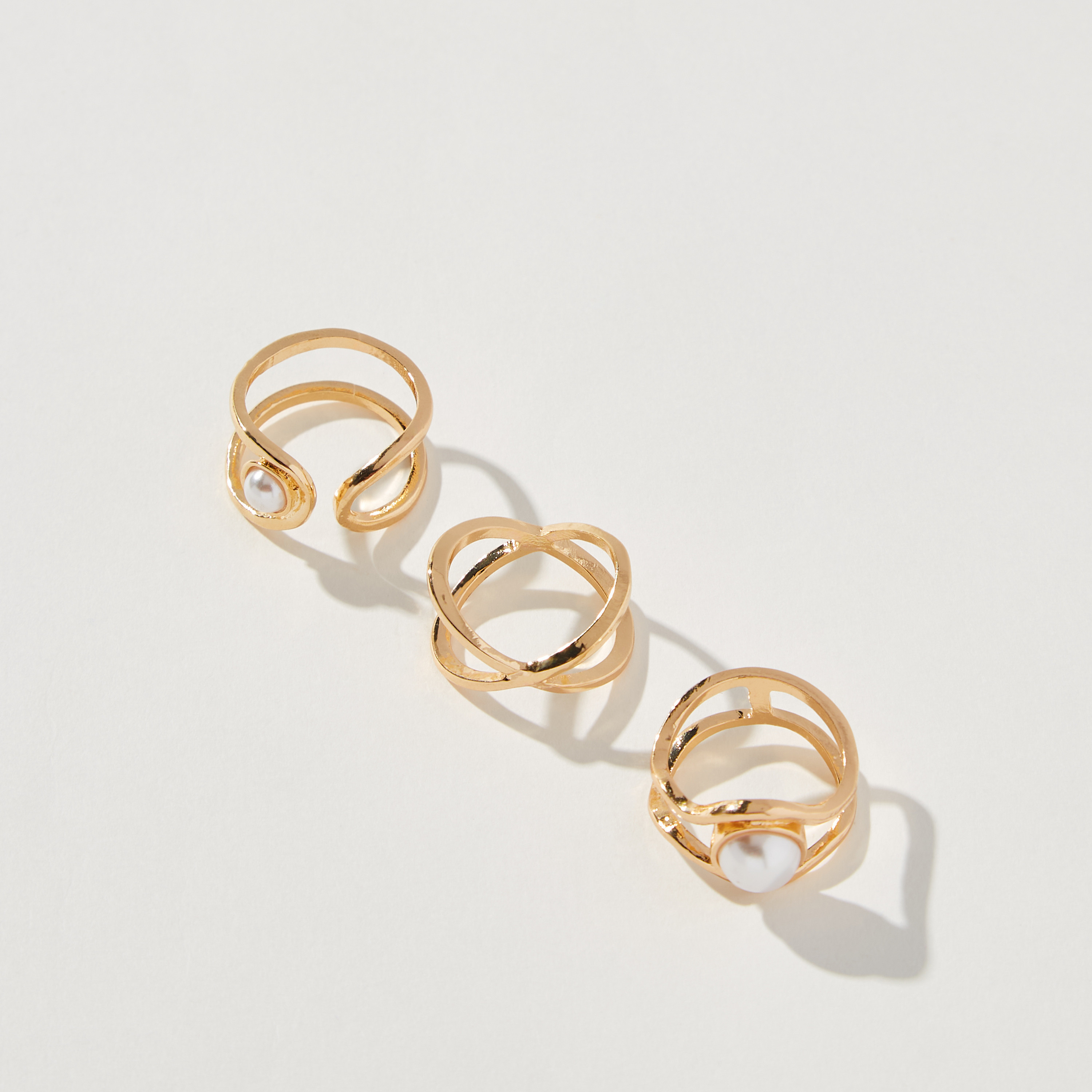 طقم خواتم 3 قطع متنوعة - L-XL-women-watchesandjewellery-jewellery-rings-image-2