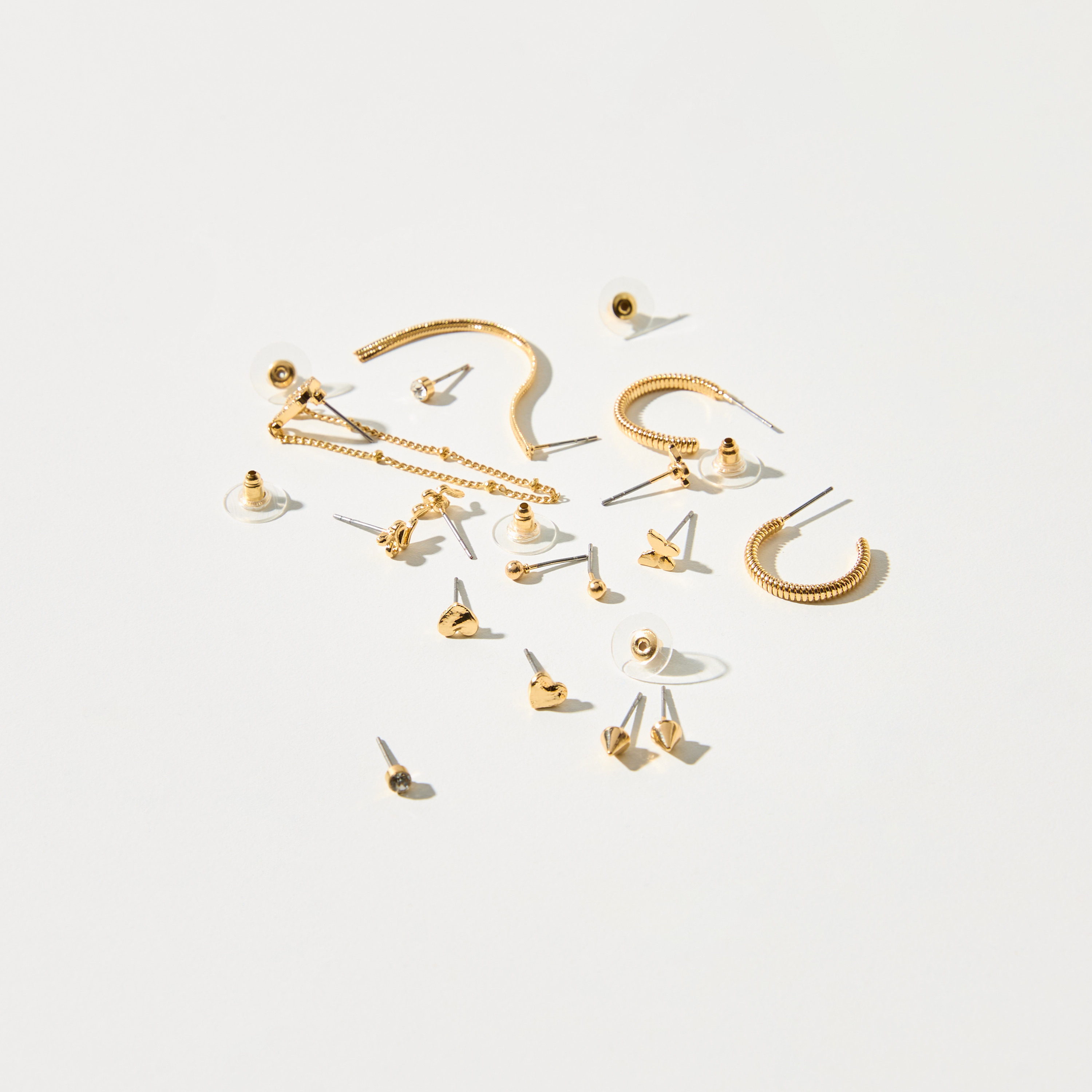 حلقان متنوعة بمكبس إغلاق خلفي - طقم من 9-women-watchesandjewellery-jewellery-earrings-image-2