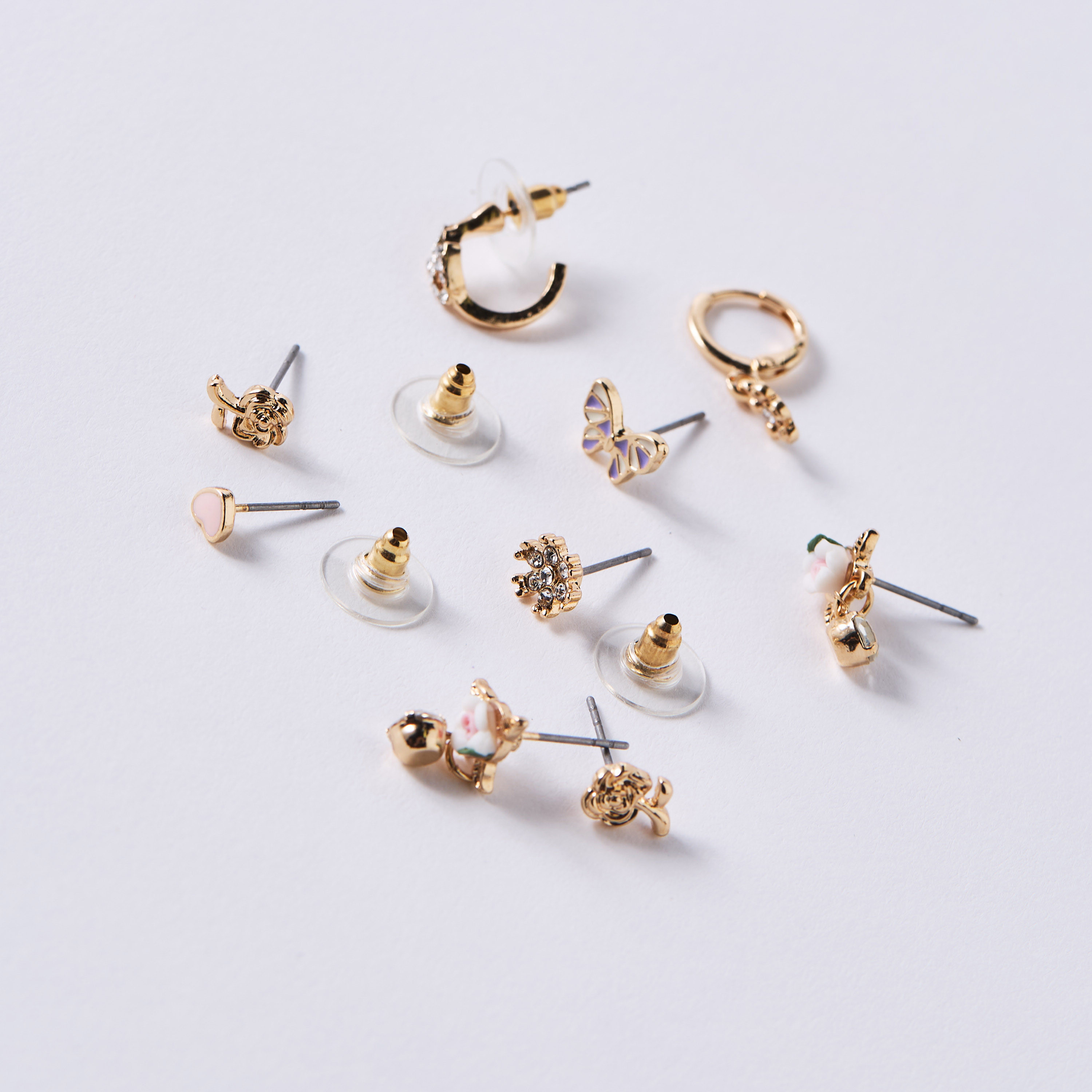 حلقان متنوعة بمكبس إغلاق خلفي - طقم من 9-women-watchesandjewellery-jewellery-earrings-image-4