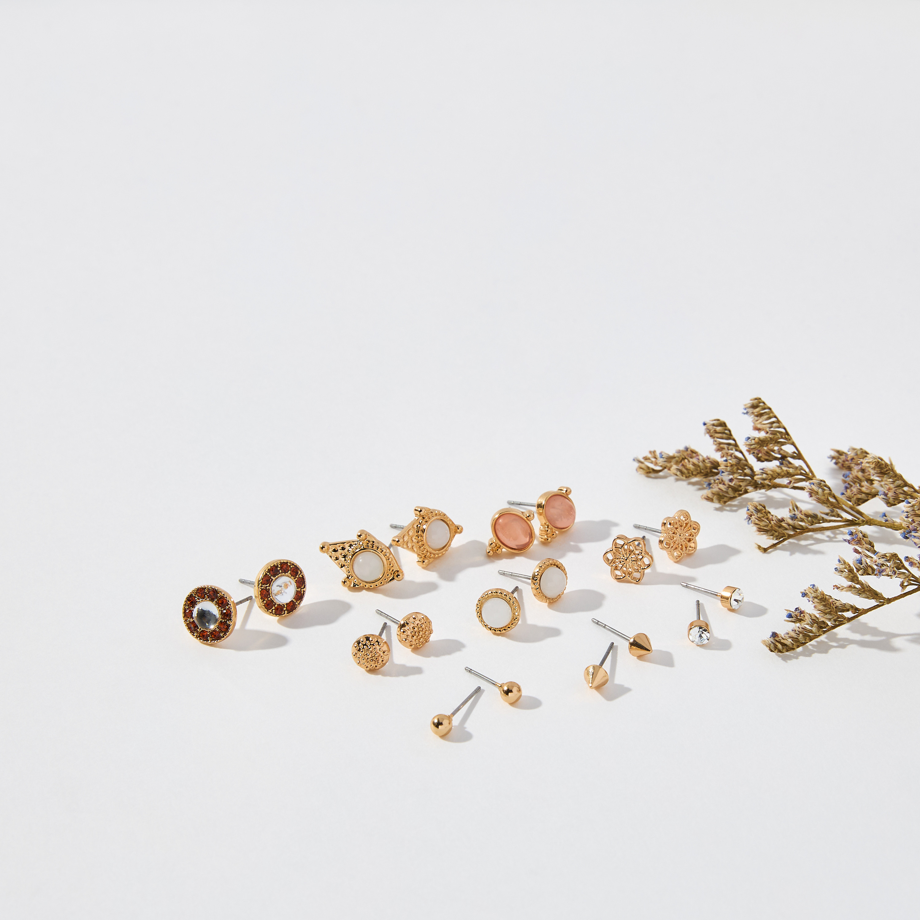 Assorted Earrings with Pushback Closure - Set of 9-women-watchesandjewellery-jewellery-earrings-image-1