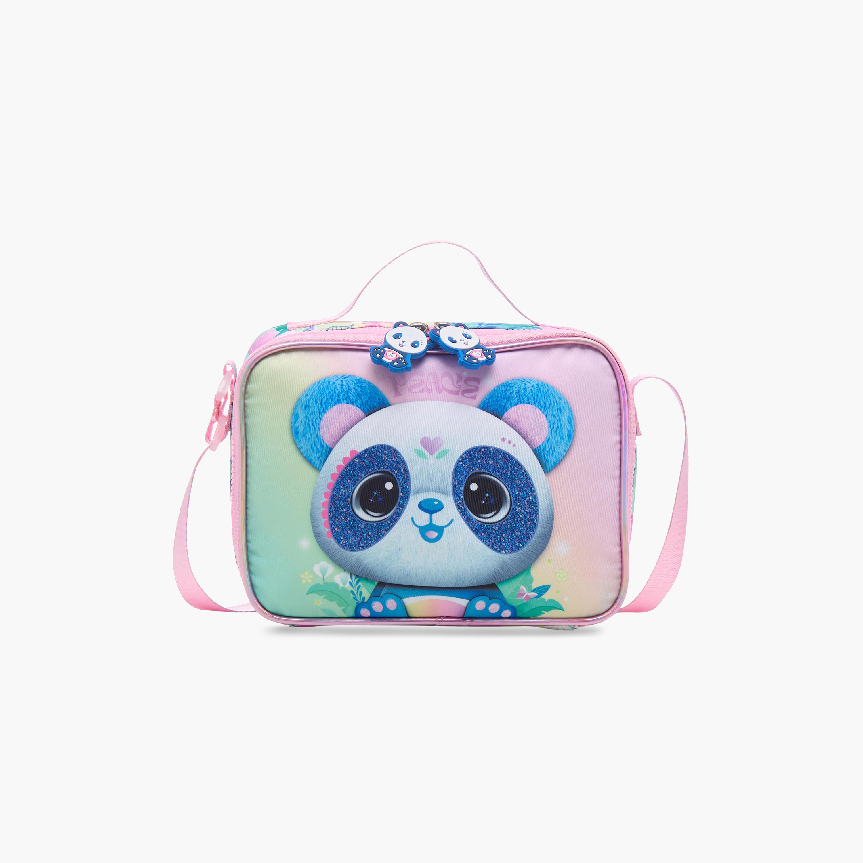 Juniors Panda Print Lunch Bag with Adjustable Strap and Zip Closure-school-lunchessentials-lunchbags-image-1