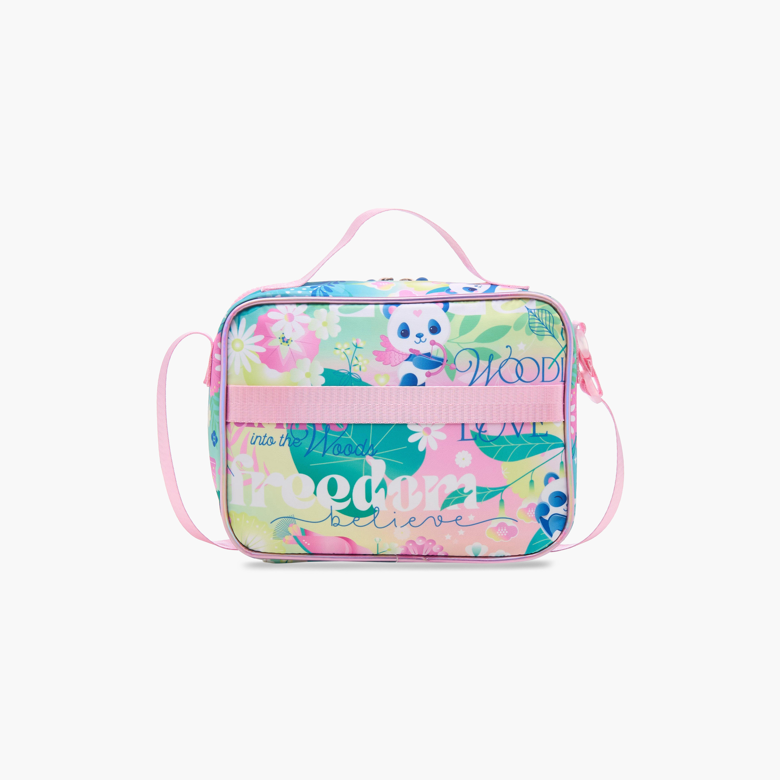 Juniors Panda Print Lunch Bag with Adjustable Strap and Zip Closure-school-lunchessentials-lunchbags-image-3