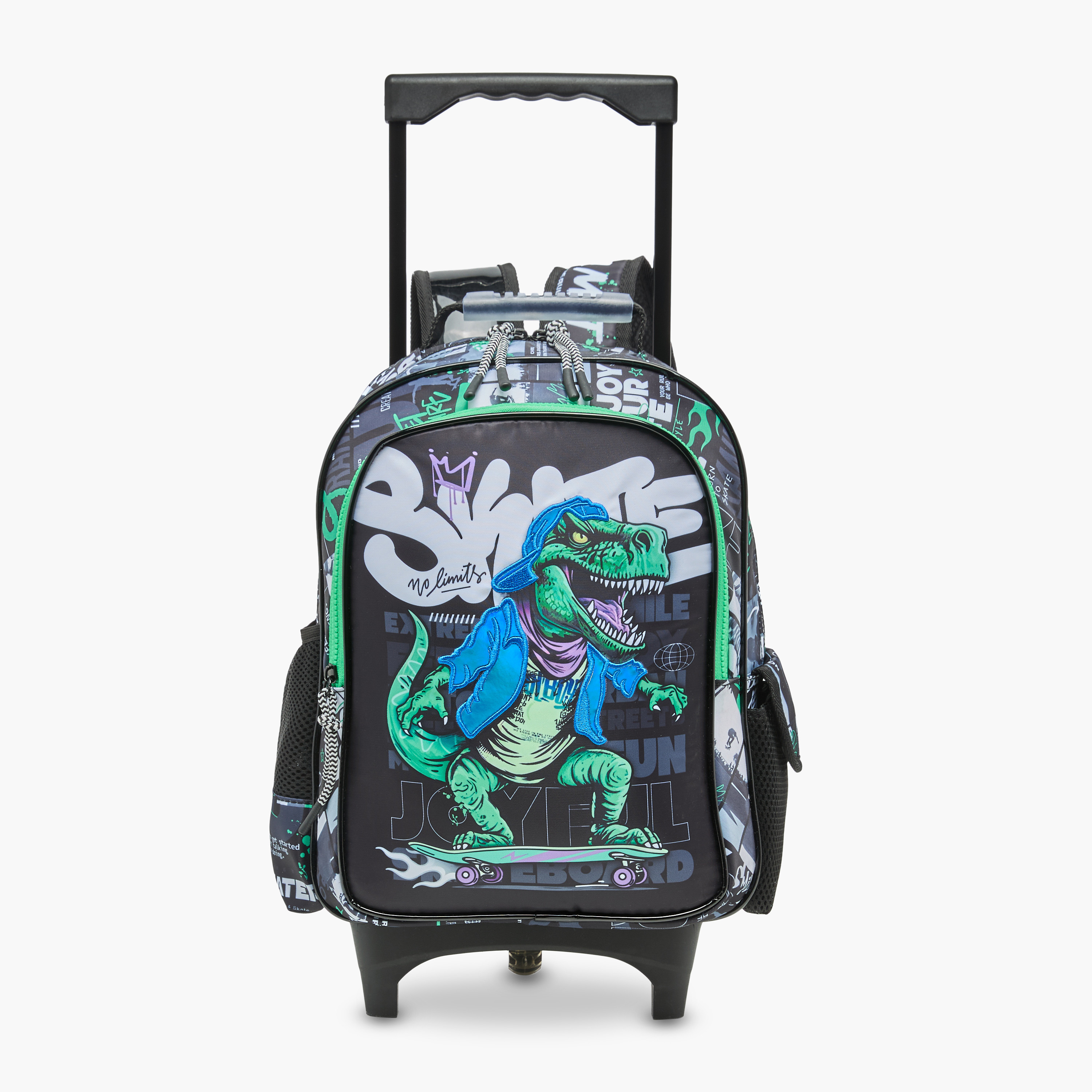 Dinosaur trolley school bag hotsell