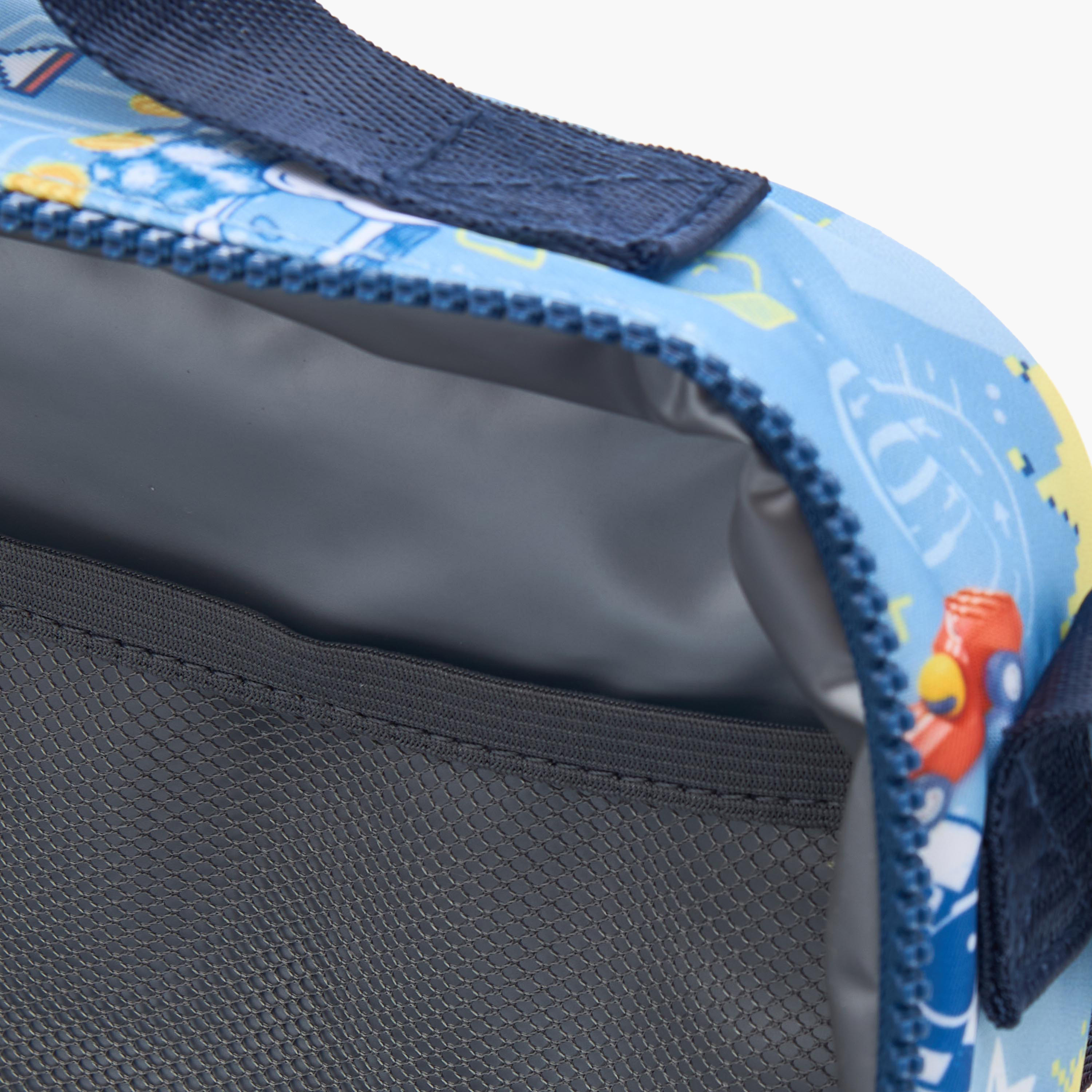 Juniors Shark Print Lunch Bag with Adjustable Strap and Zip Closure-school-lunchessentials-lunchbags-image-7