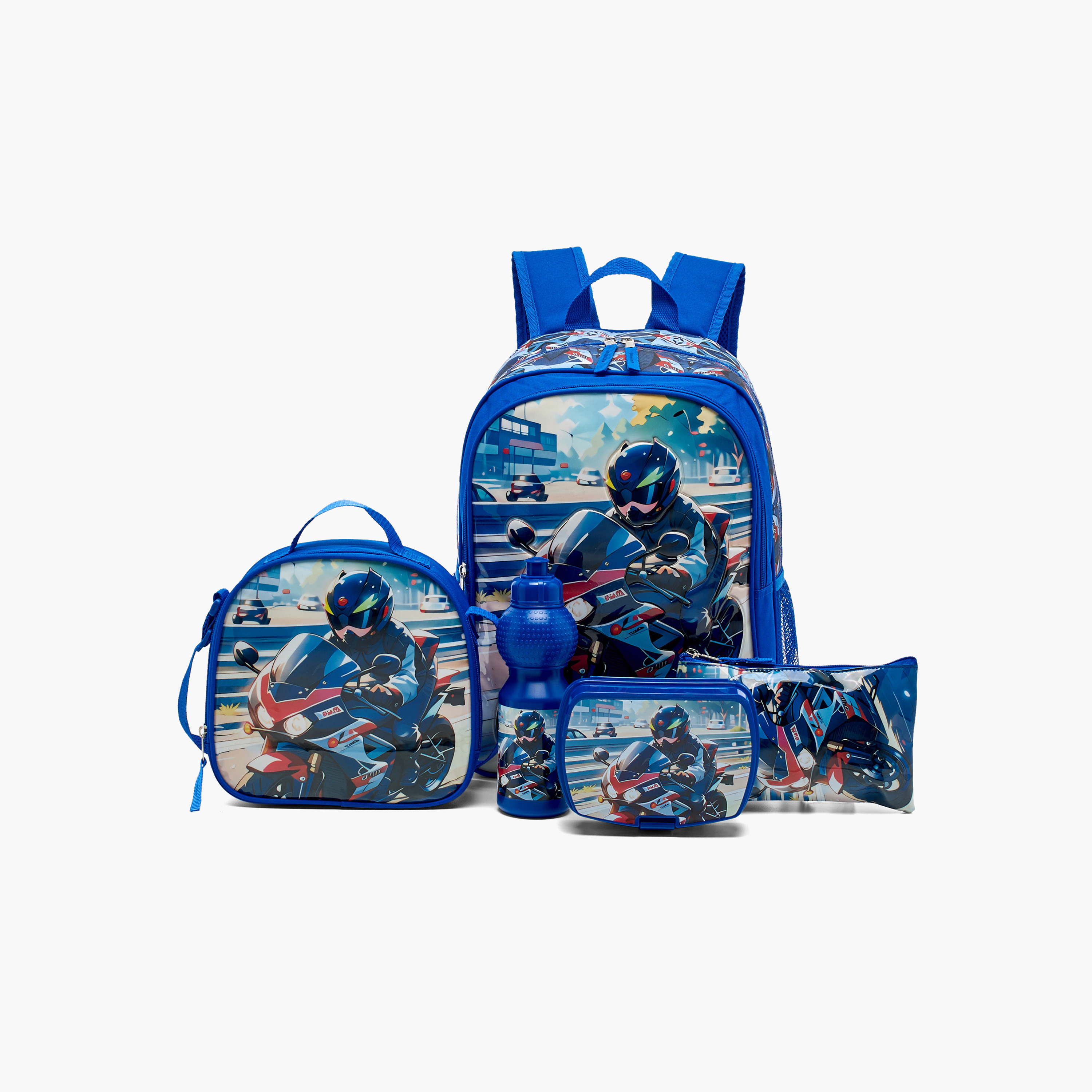 Juniors Printed 5-Piece Backpack Set - 16 inches-school-bagsandbackpacks-backpacks-image-1