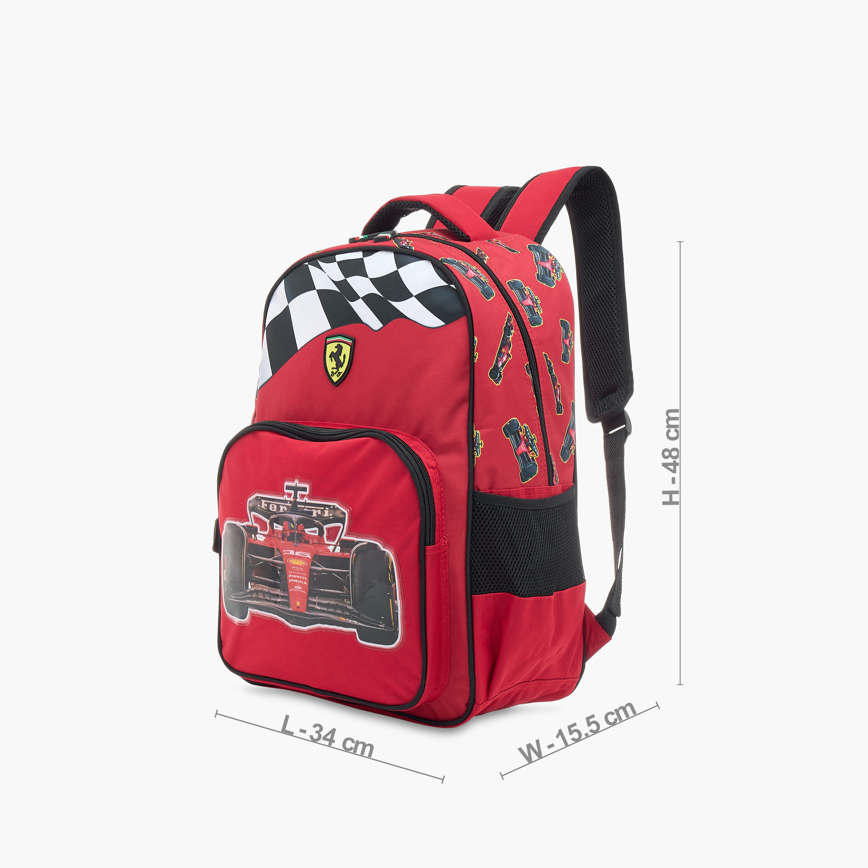 مجموعة شنطة ظهر 4 قطع بطبعات من فيراري-school-bagsandbackpacks-backpacks-image-2