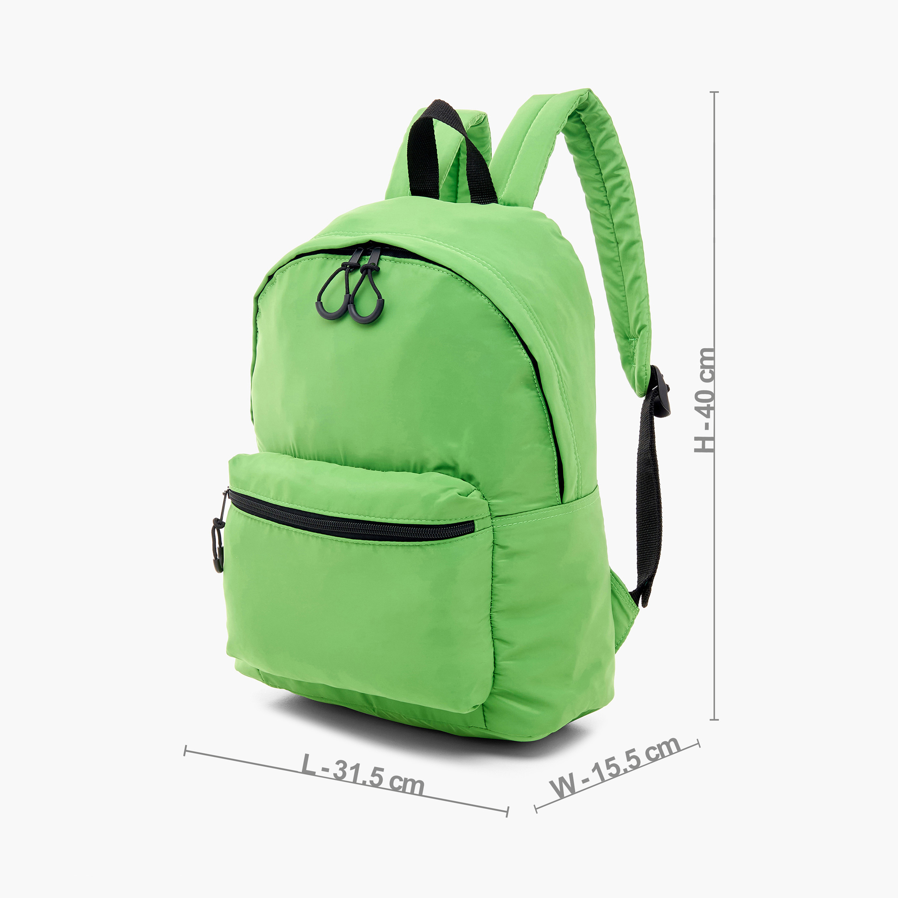 Juniors Solid Backpack with Adjustable Straps and Zip Closure - 14 inches-school-bagsandbackpacks-backpacks-image-2