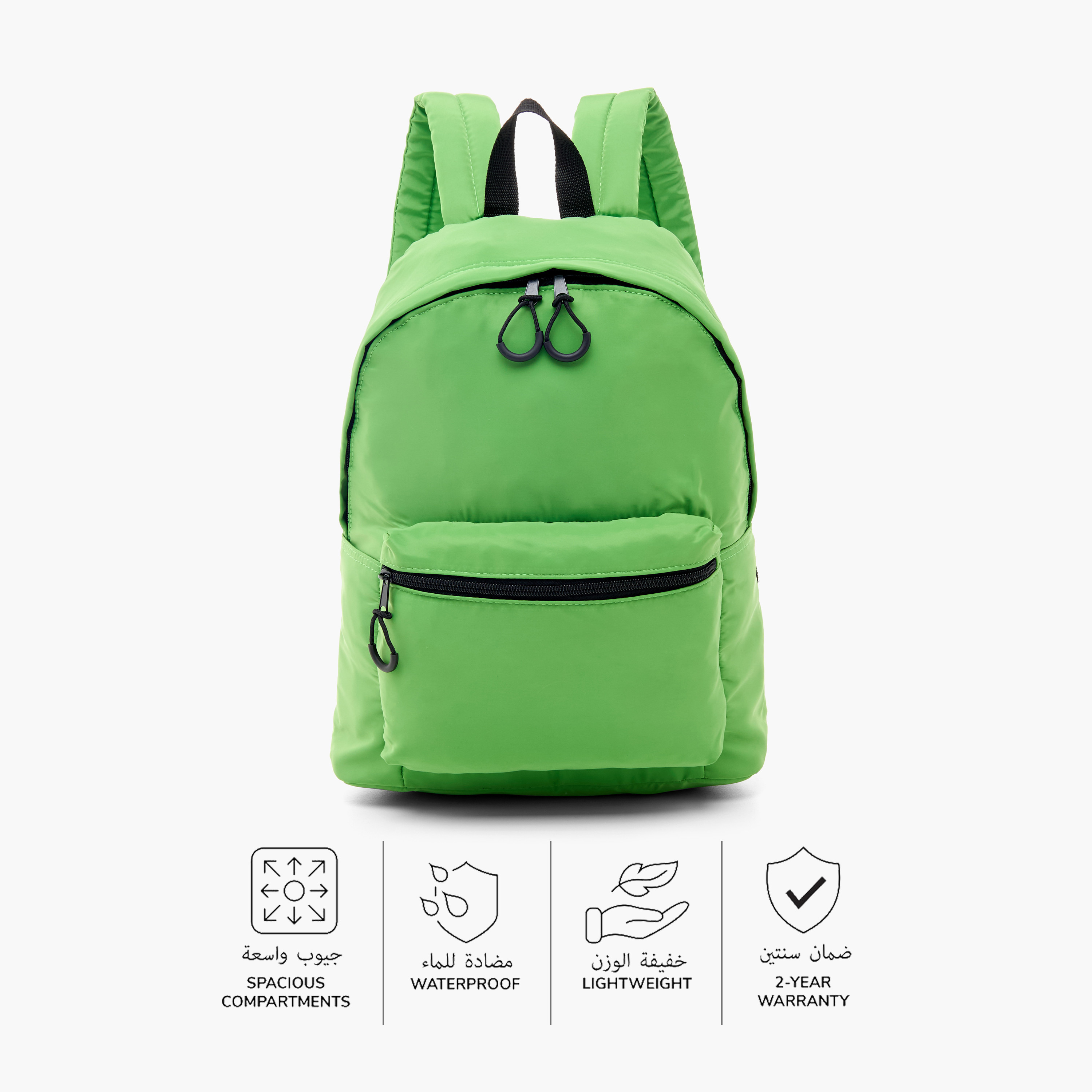 Juniors Solid Backpack with Adjustable Straps and Zip Closure - 14 inches-school-bagsandbackpacks-backpacks-image-4