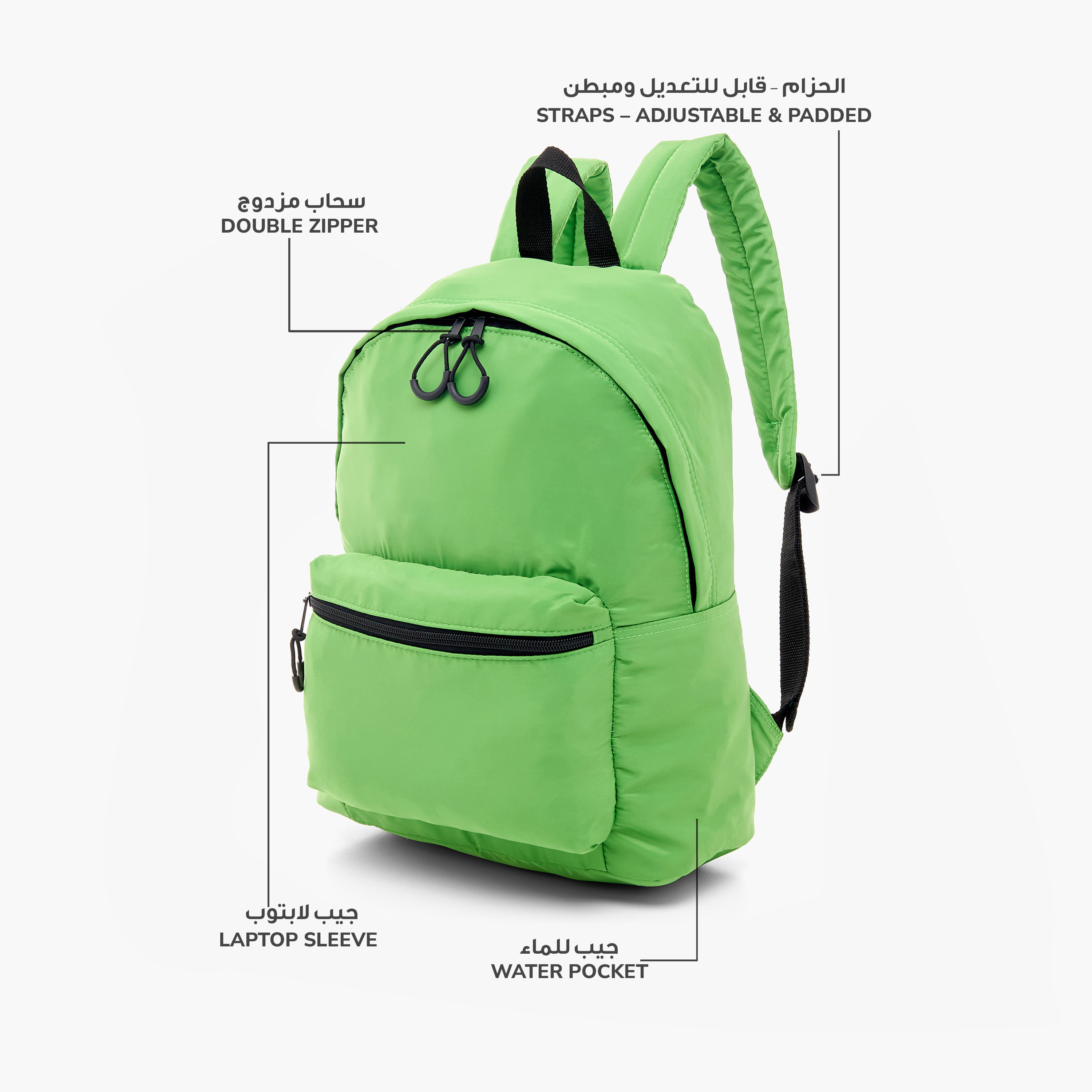 Juniors Solid Backpack with Adjustable Straps and Zip Closure - 14 inches-school-bagsandbackpacks-backpacks-image-6