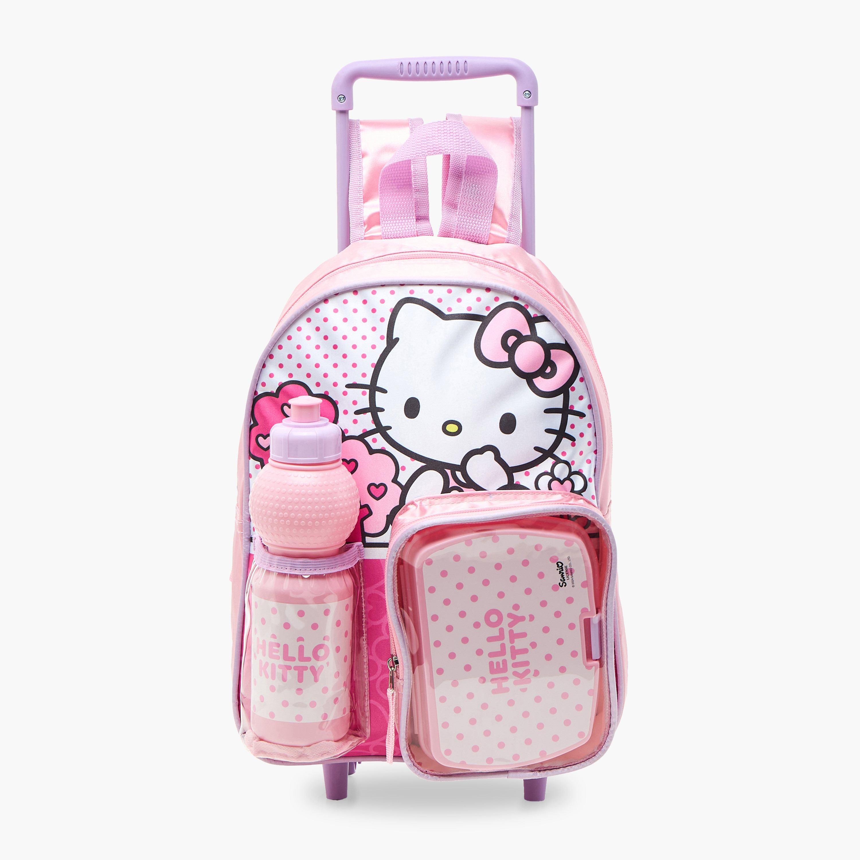 Shop Sanrio Hello Kitty Print Trolley Backpack with Bottle and