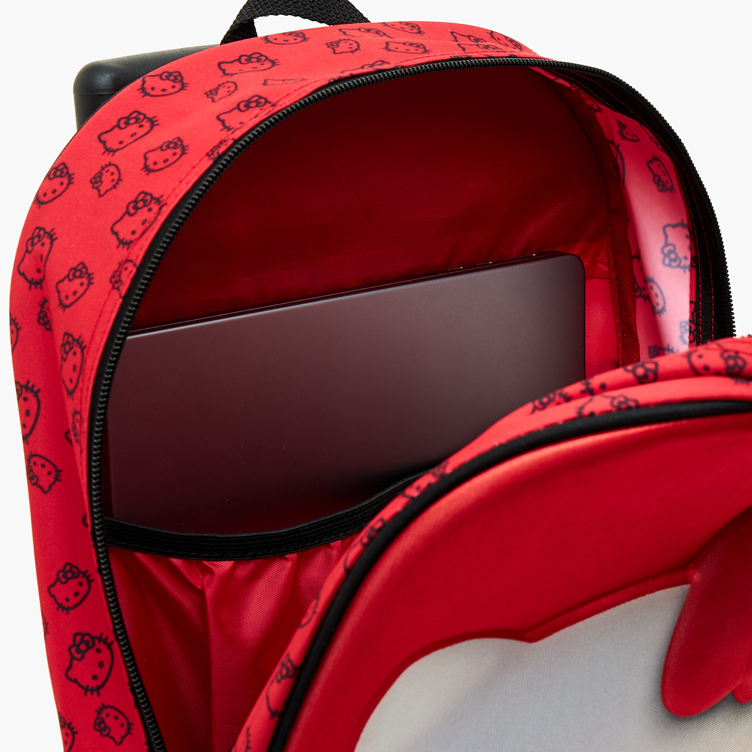 شنطة ظهر ترولي بطبعات هالو كيتي مع شنطة غداء ومقلمة من سانريو - 14 بوصة-school-bagsandbackpacks-trolleybags-image-13
