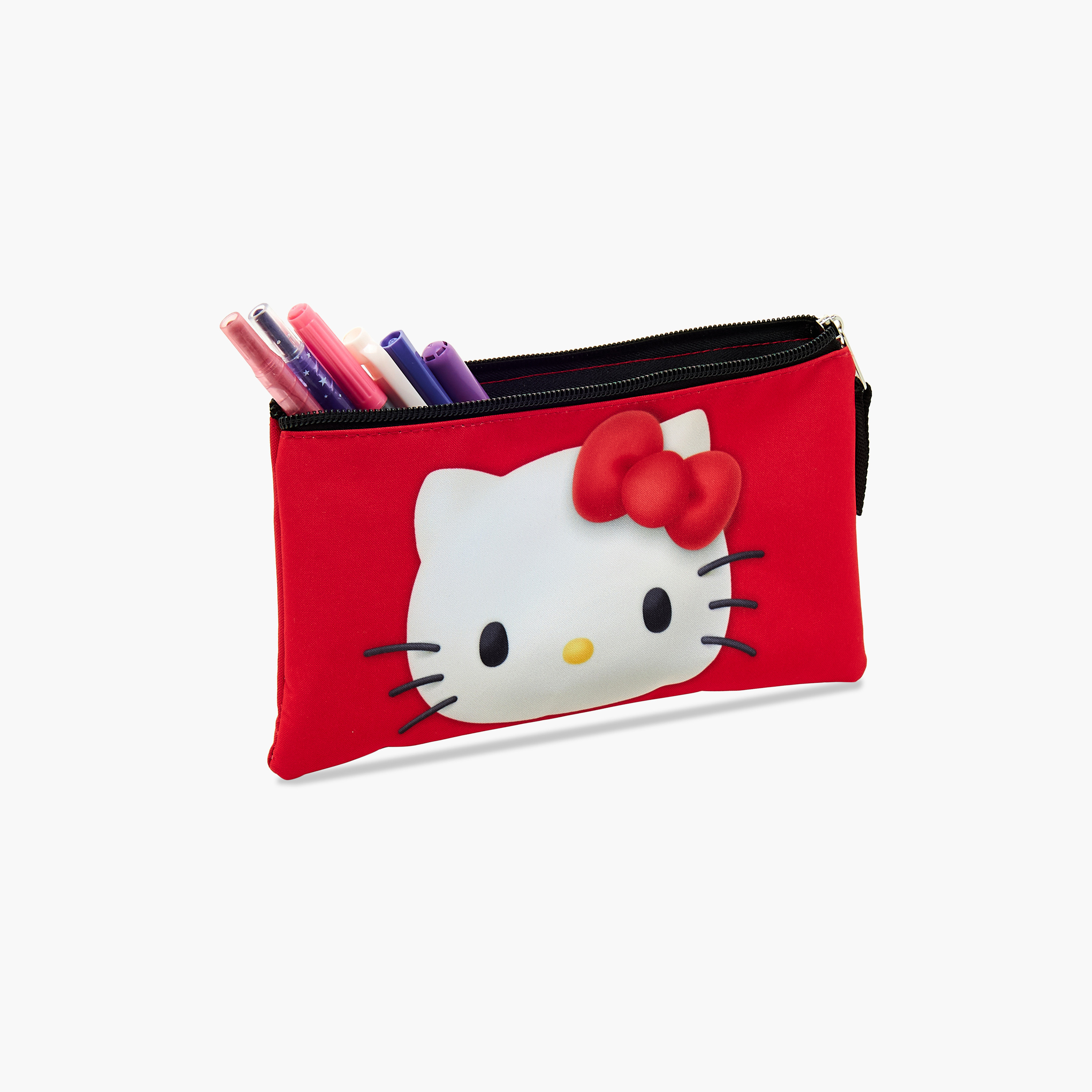 شنطة ظهر ترولي بطبعات هالو كيتي مع شنطة غداء ومقلمة من سانريو - 14 بوصة-school-bagsandbackpacks-trolleybags-image-19