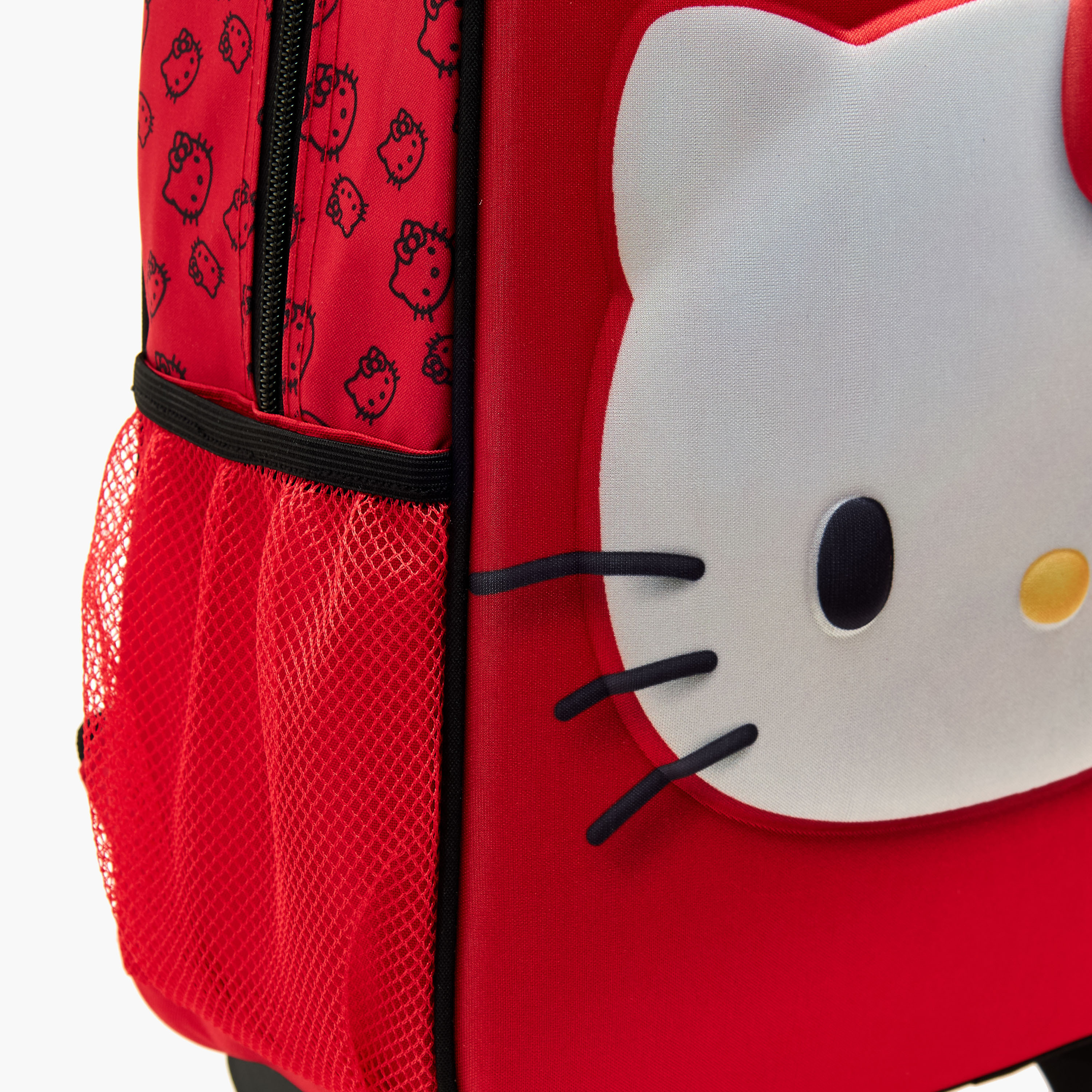 شنطة ظهر ترولي بطبعات هالو كيتي مع شنطة غداء ومقلمة من سانريو - 14 بوصة-school-bagsandbackpacks-trolleybags-image-9