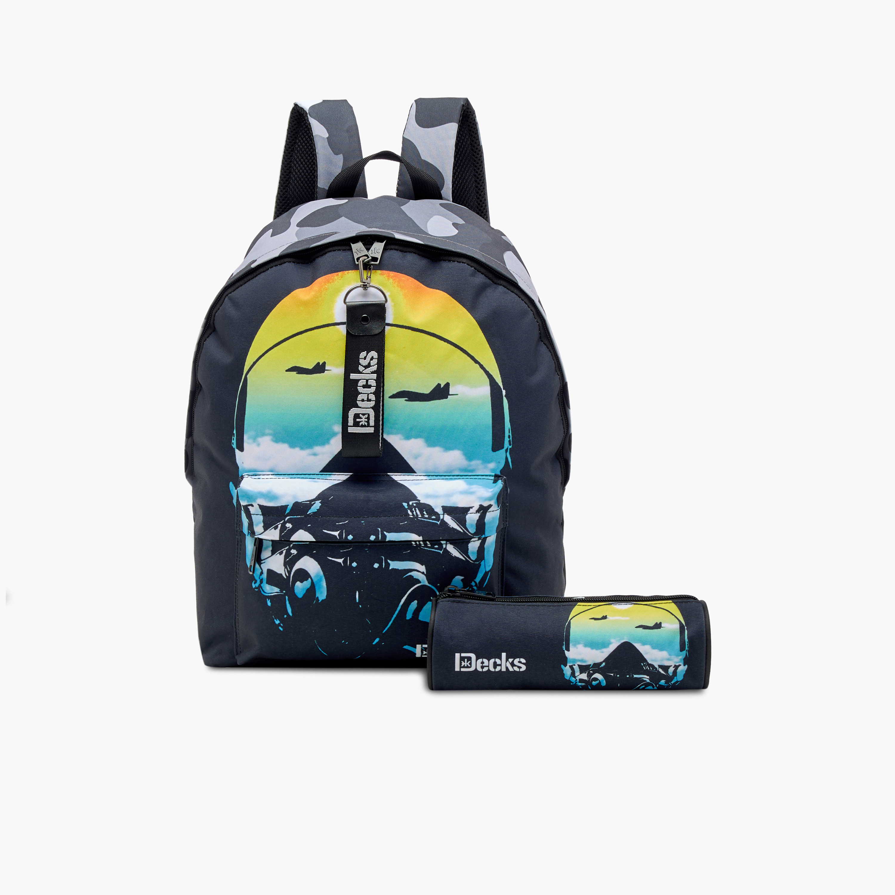 شنطة ظهر بحمالات قابلة للتعديل وطبعات مع مقلمة من جونيورز - 16 بوصة-school-bagsandbackpacks-backpacks-image-1