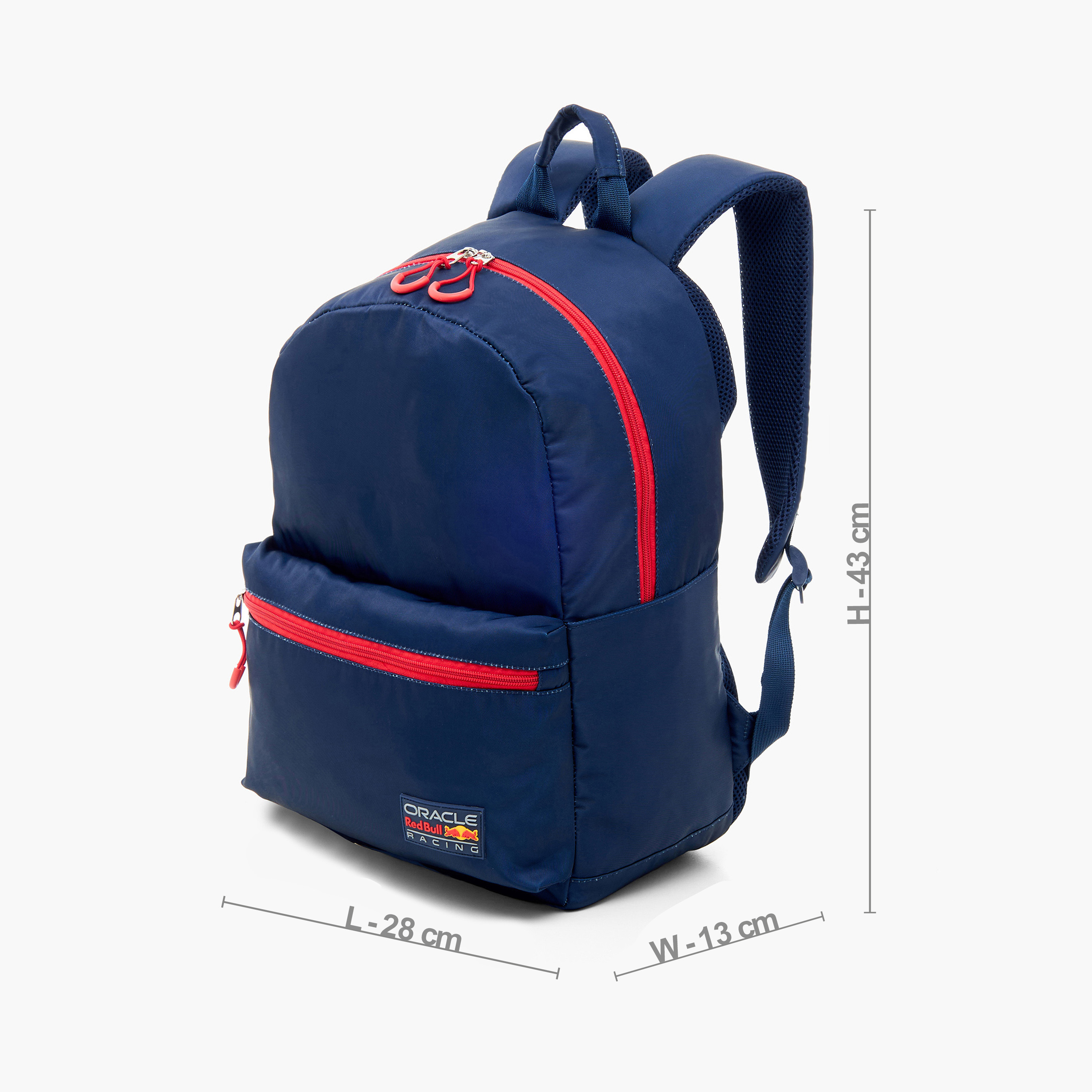 Red Bull Logo Applique Backpack with Zip Closure and Adjustable Shoulder Straps - 17 inches-school-bagsandbackpacks-backpacks-image-2