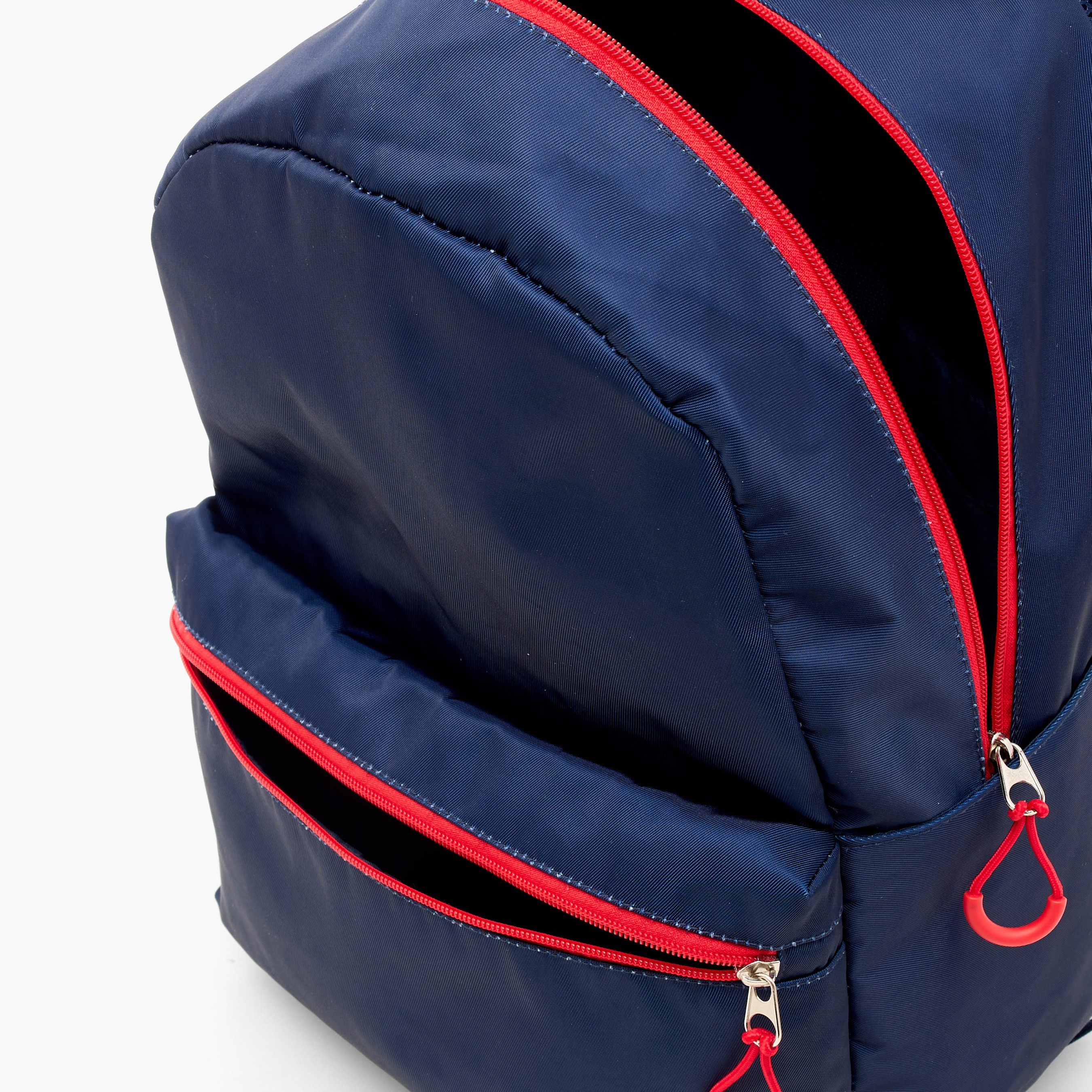 Red Bull Logo Applique Backpack with Zip Closure and Adjustable Shoulder Straps - 17 inches-school-bagsandbackpacks-backpacks-image-8