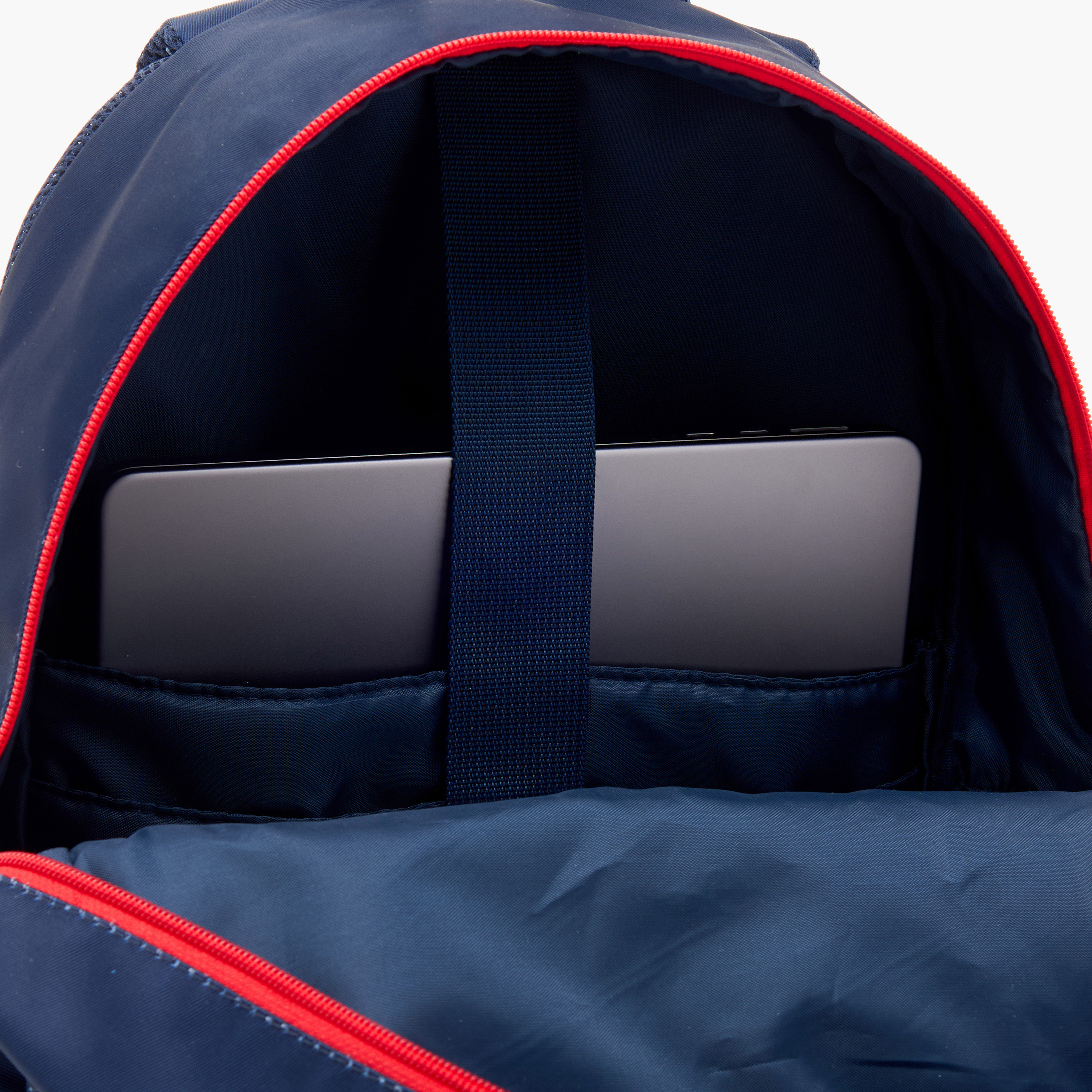 Red Bull Logo Applique Backpack with Zip Closure and Adjustable Shoulder Straps - 17 inches-school-bagsandbackpacks-backpacks-image-9