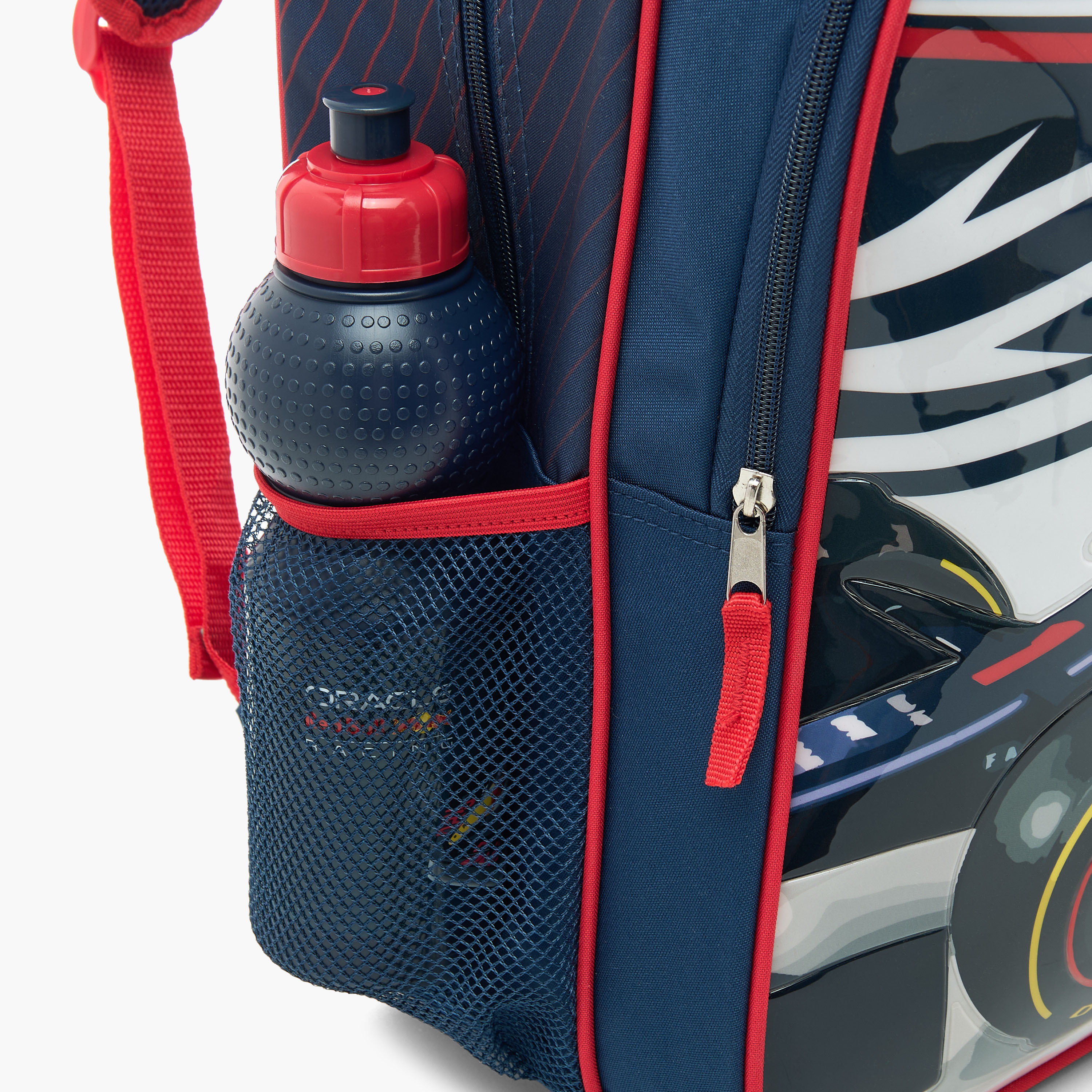 Red Bull Car Print 5-Piece Backpack Set - 16 inches-school-bagsandbackpacks-sets-image-7