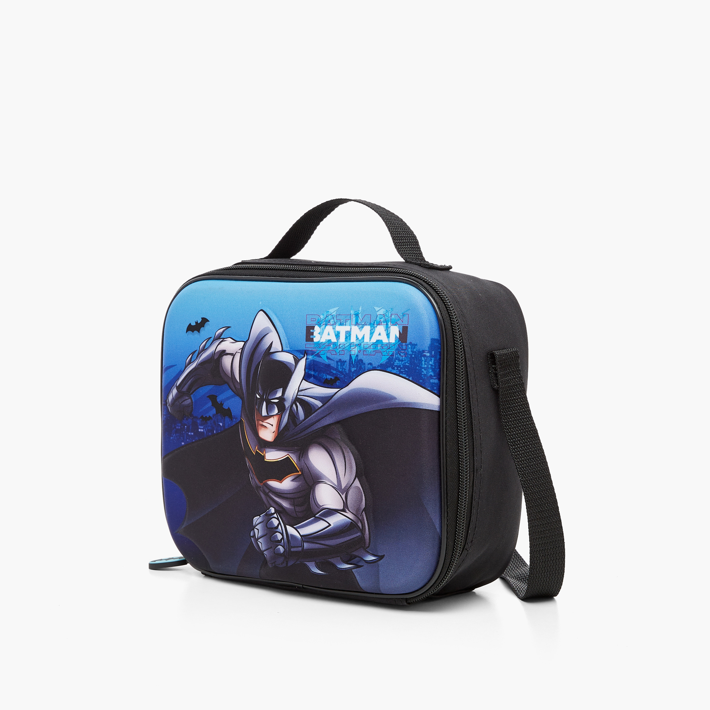 Batman Print Trolley Backpack with Lunch Bag and Pencil Pouch - 12 inches-school-bagsandbackpacks-trolleybags-image-15