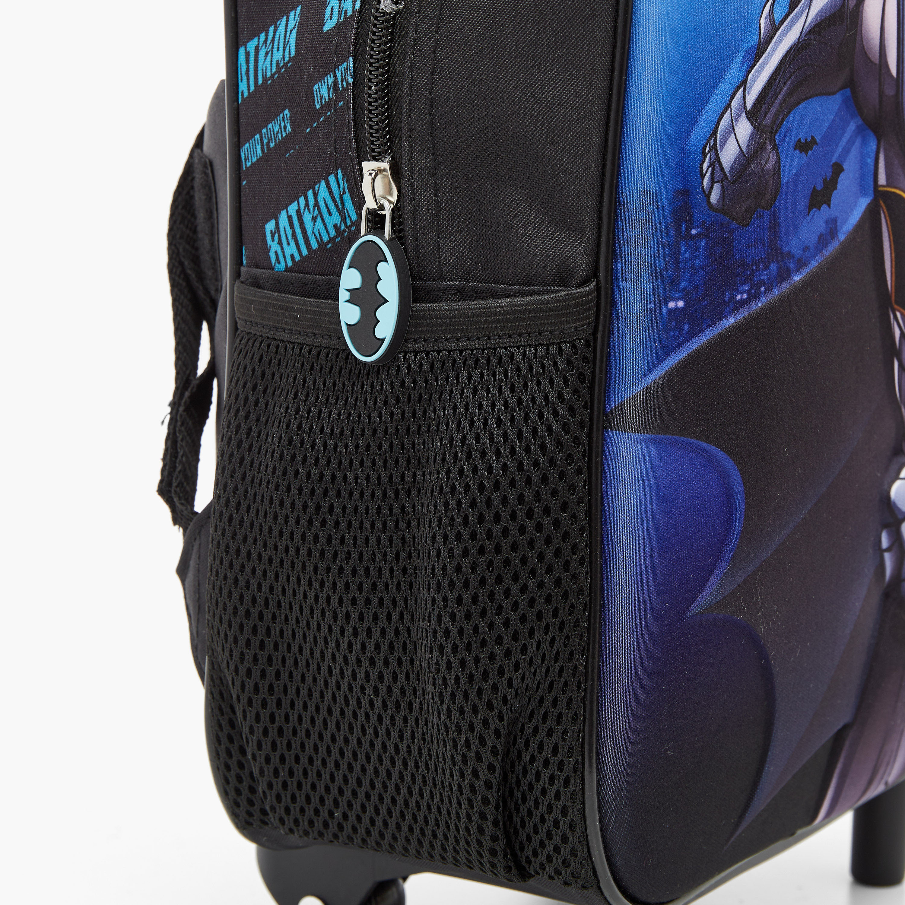 Batman Print Trolley Backpack with Lunch Bag and Pencil Pouch - 12 inches-school-bagsandbackpacks-trolleybags-image-8