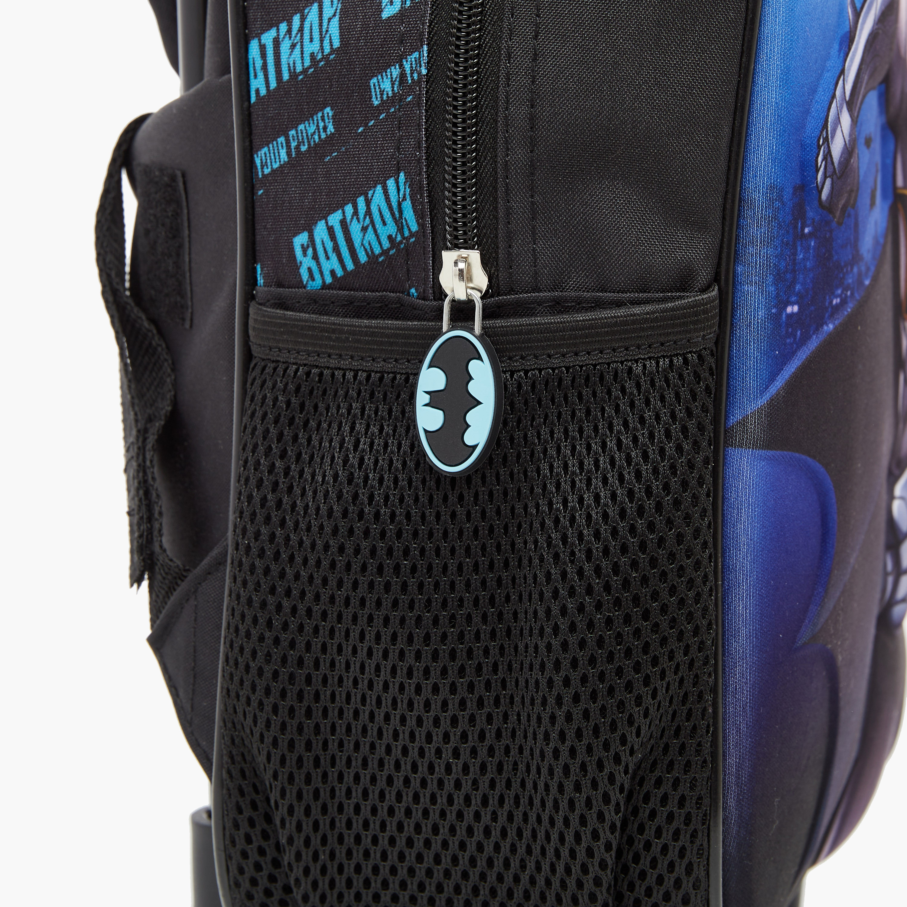 Batman Print Trolley Backpack with Lunch Bag and Pencil Pouch - 12 inches-school-bagsandbackpacks-trolleybags-image-9