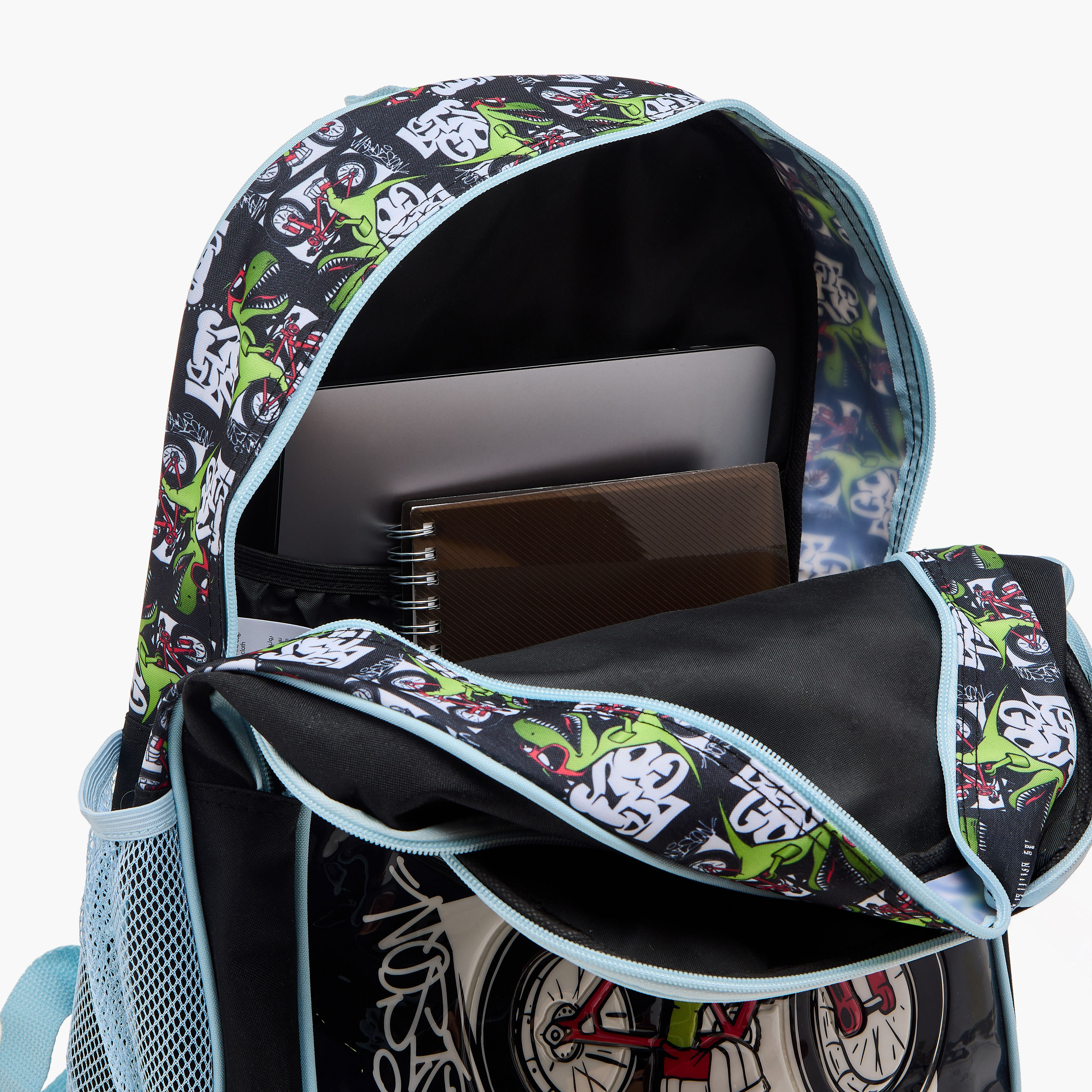 Juniors Dinosaur Print Backpack with Lunch Bag and Pencil Pouch-school-bagsandbackpacks-backpacks-image-10