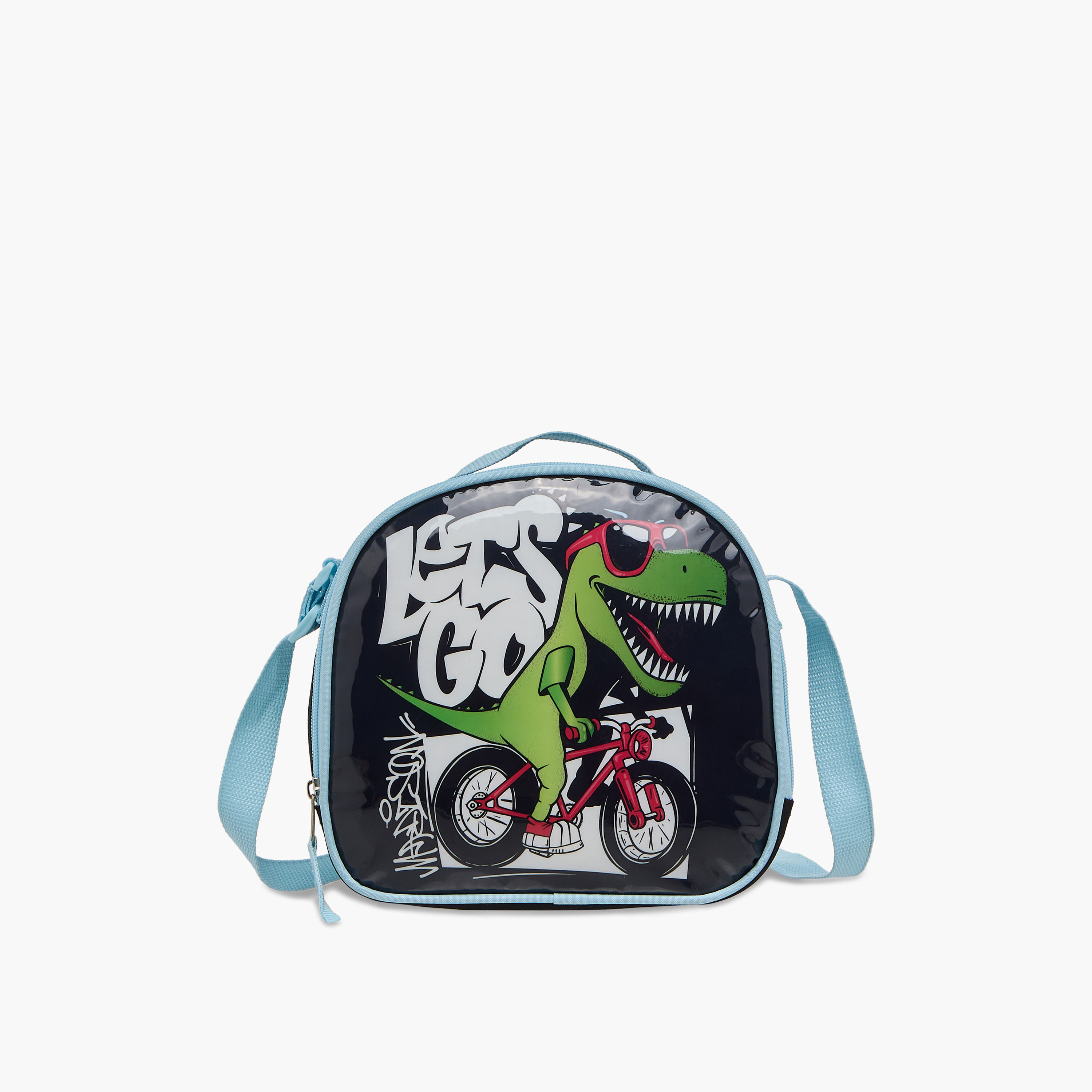 Juniors Dinosaur Print Backpack with Lunch Bag and Pencil Pouch-school-bagsandbackpacks-backpacks-image-2