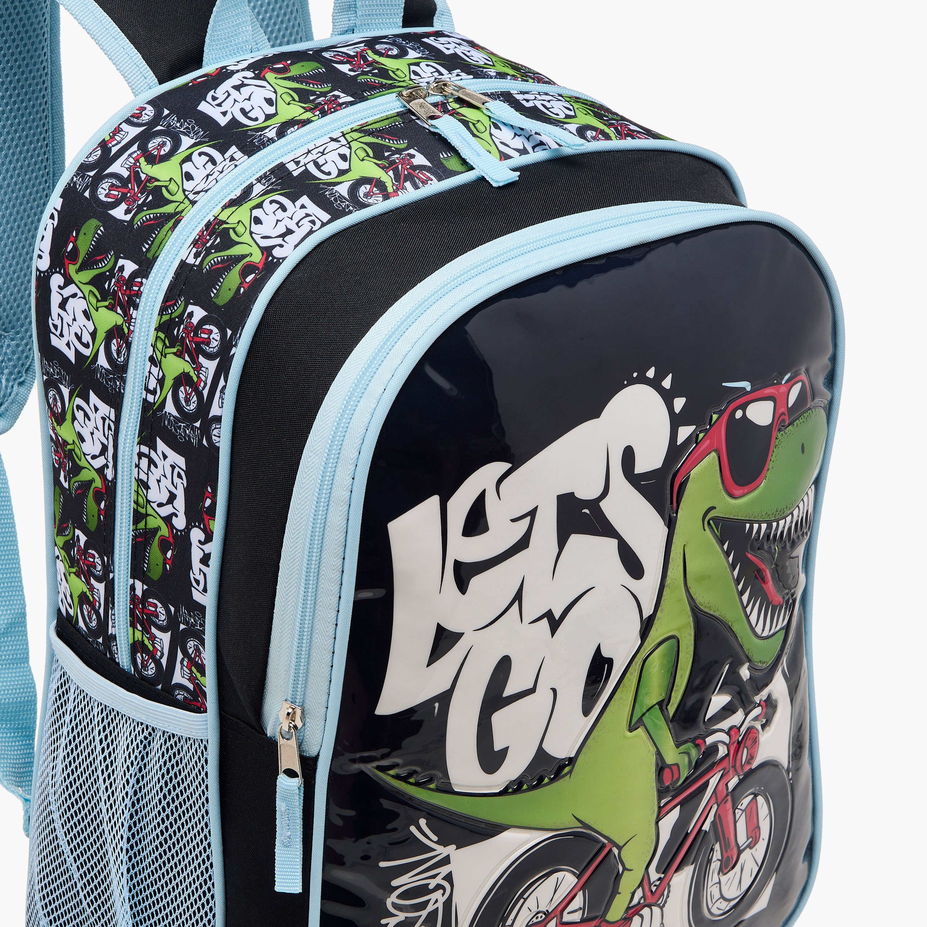 Juniors Dinosaur Print Backpack with Lunch Bag and Pencil Pouch-school-bagsandbackpacks-backpacks-image-7