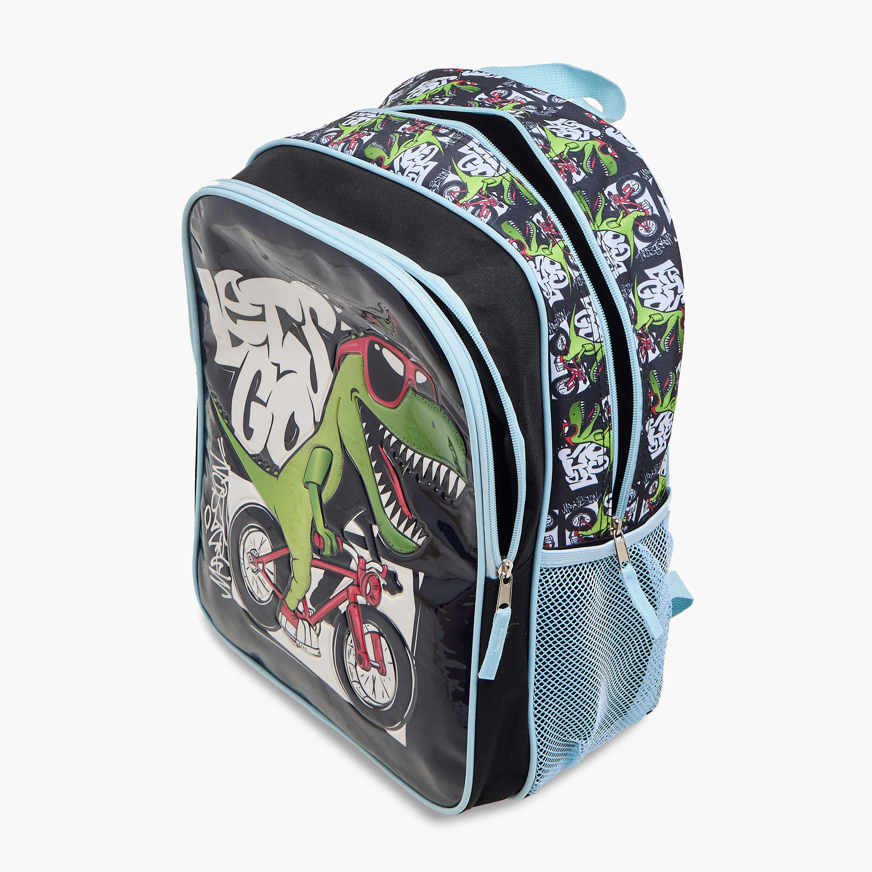 Juniors Dinosaur Print Backpack with Lunch Bag and Pencil Pouch-school-bagsandbackpacks-backpacks-image-9