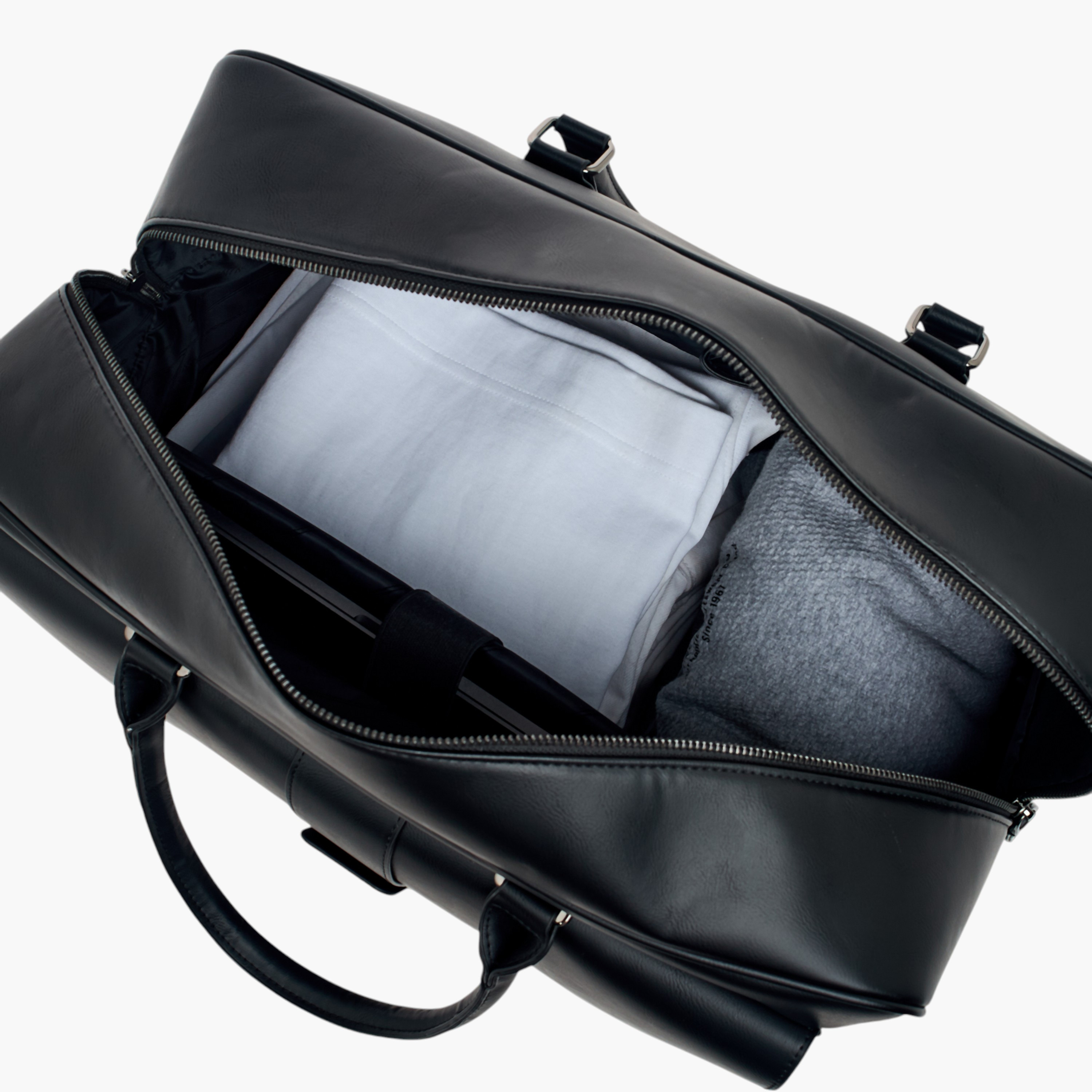 شنطة دافل سادة بحزام قابل للفصل وسحاب إغلاق من دوتشيني-travel-luggagesandbags-dufflebags-image-16