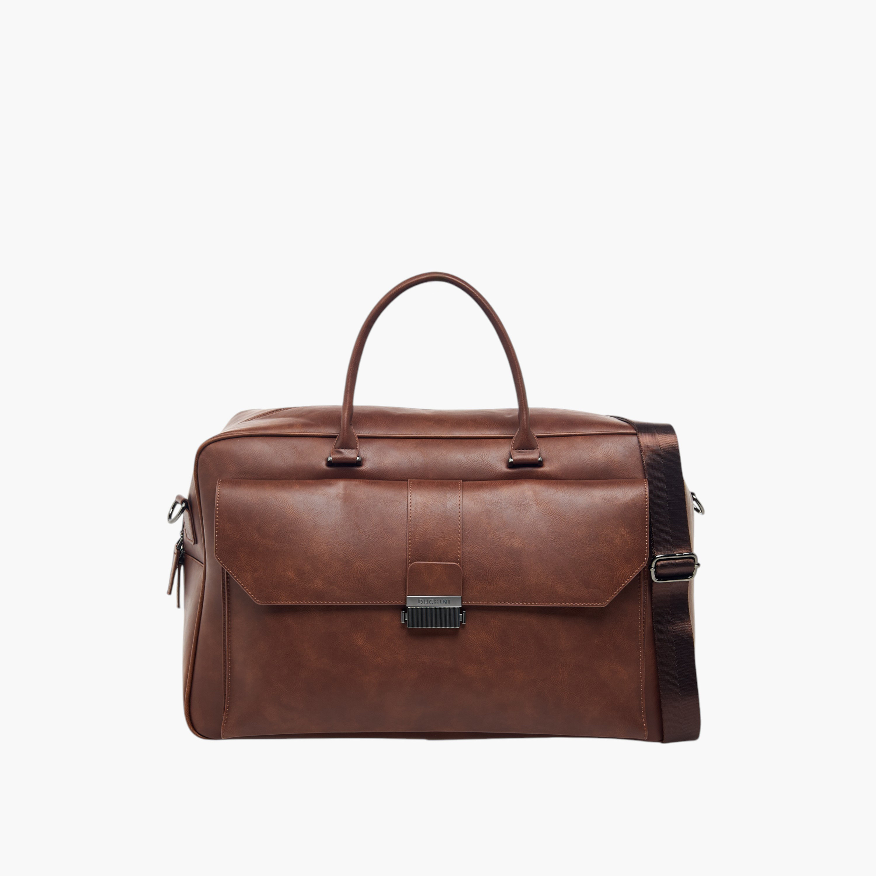 شنطة دافل سادة بحزام قابل للفصل وسحاب إغلاق من دوتشيني-travel-luggagesandbags-dufflebags-image-1