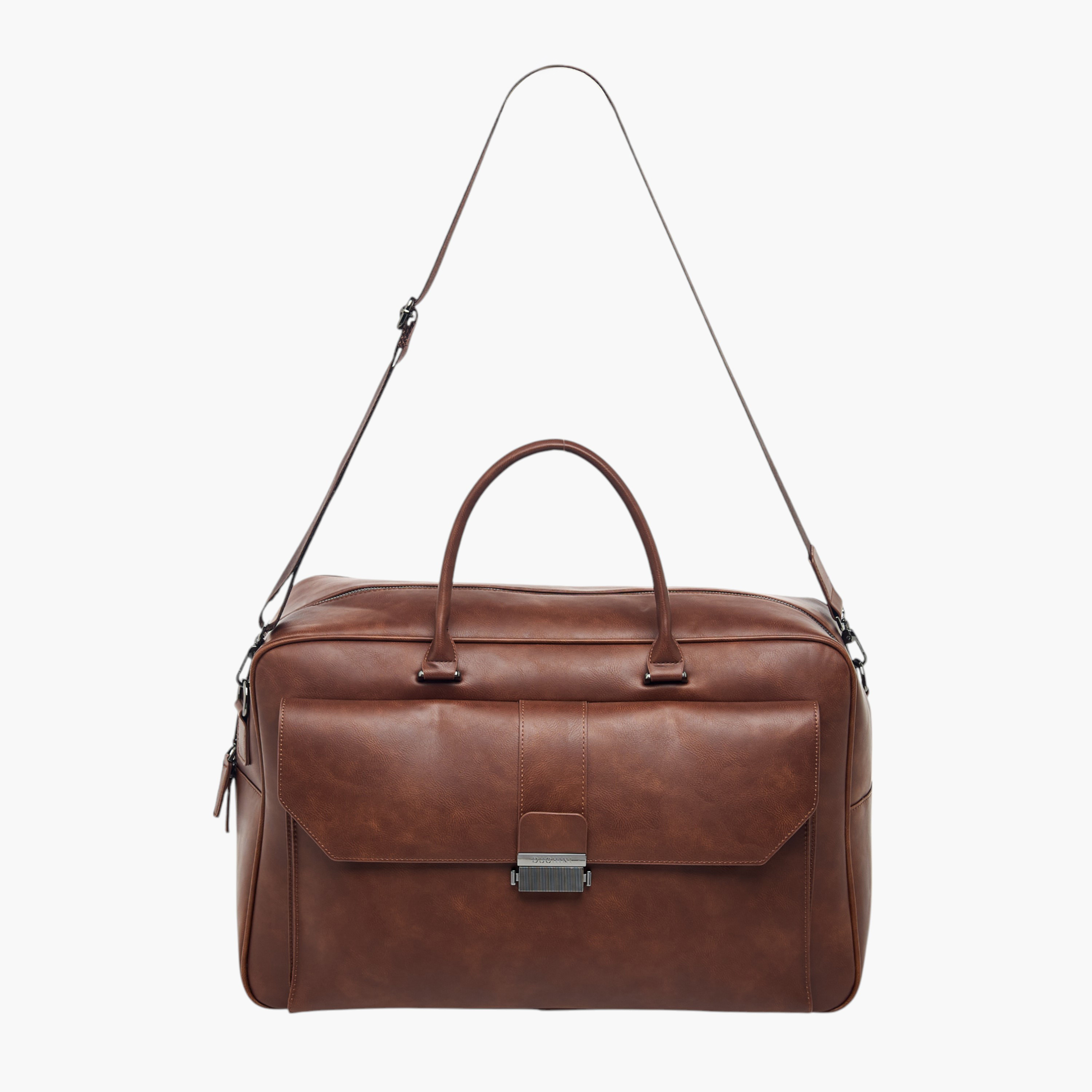 شنطة دافل سادة بحزام قابل للفصل وسحاب إغلاق من دوتشيني-travel-luggagesandbags-dufflebags-image-2