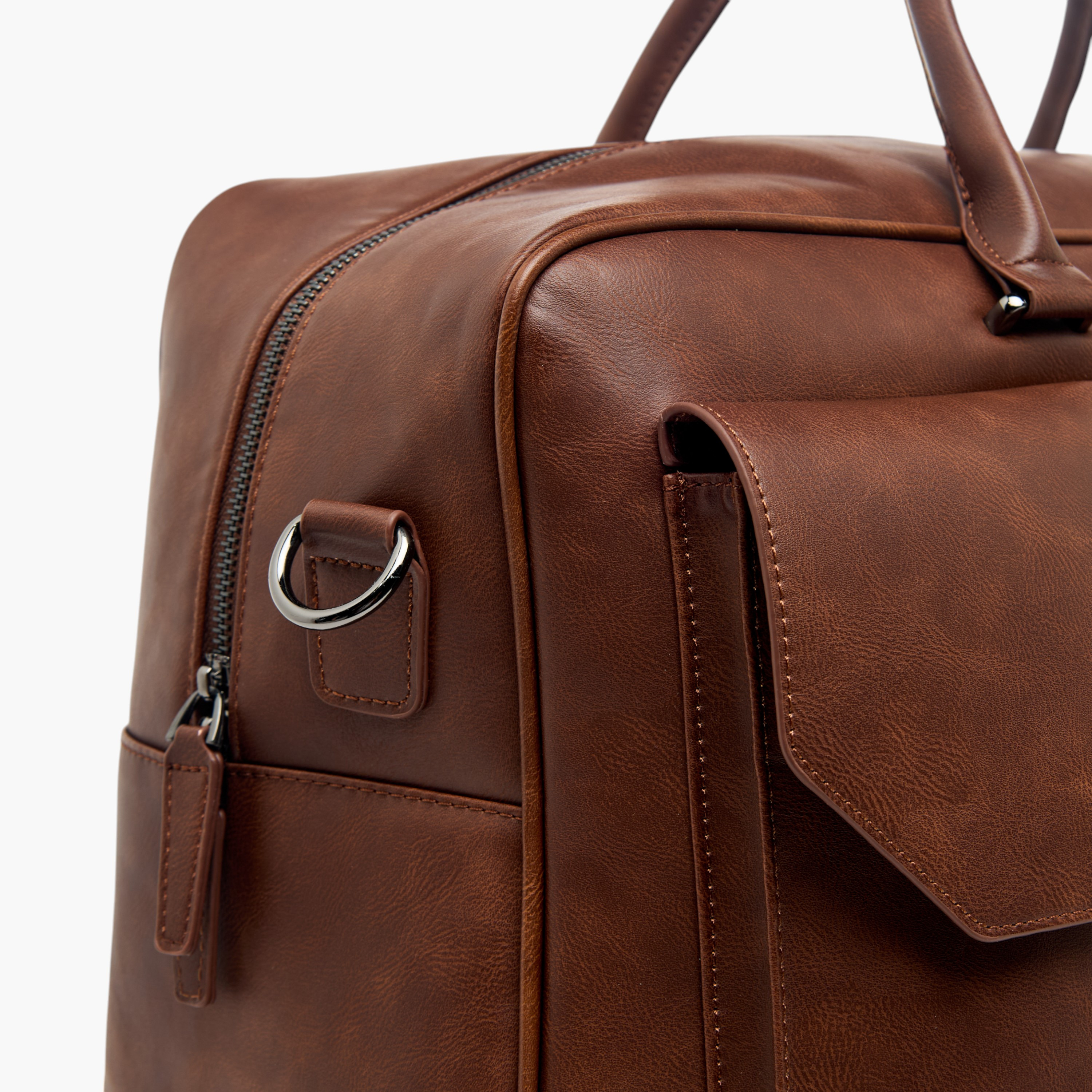 شنطة دافل سادة بحزام قابل للفصل وسحاب إغلاق من دوتشيني-travel-luggagesandbags-dufflebags-image-4