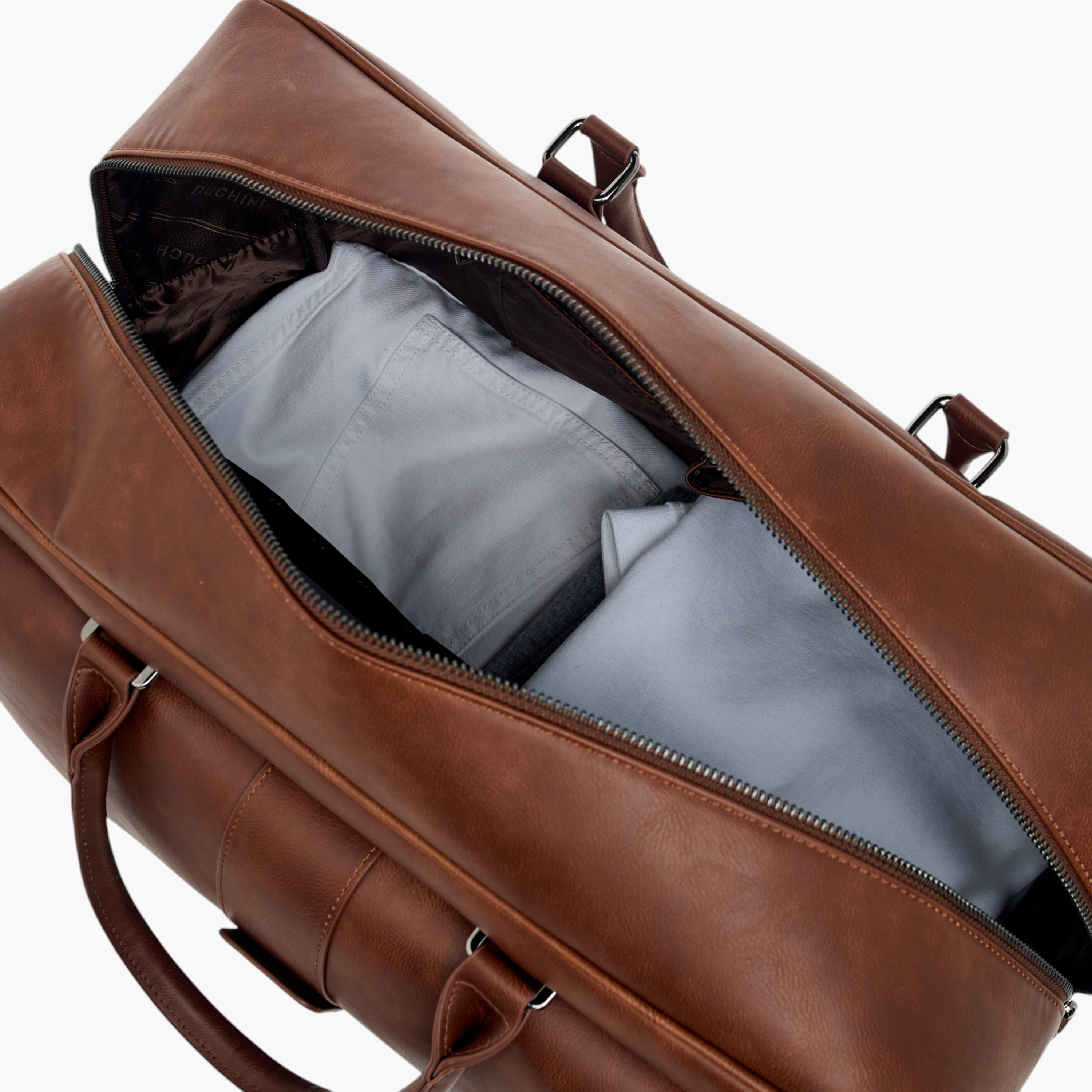 شنطة دافل سادة بحزام قابل للفصل وسحاب إغلاق من دوتشيني-travel-luggagesandbags-dufflebags-image-8