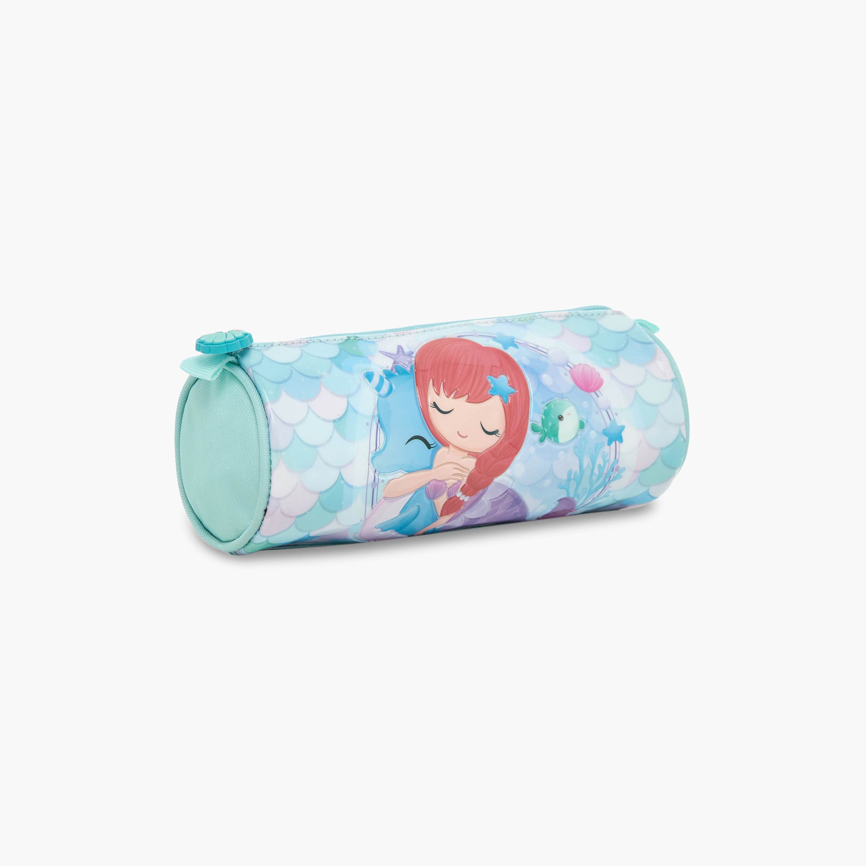 Juniors Mermaid Print Trolley Backpack with Lunch Bag and Pencil Pouch - 16 inches-school-bagsandbackpacks-trolleybags-image-11
