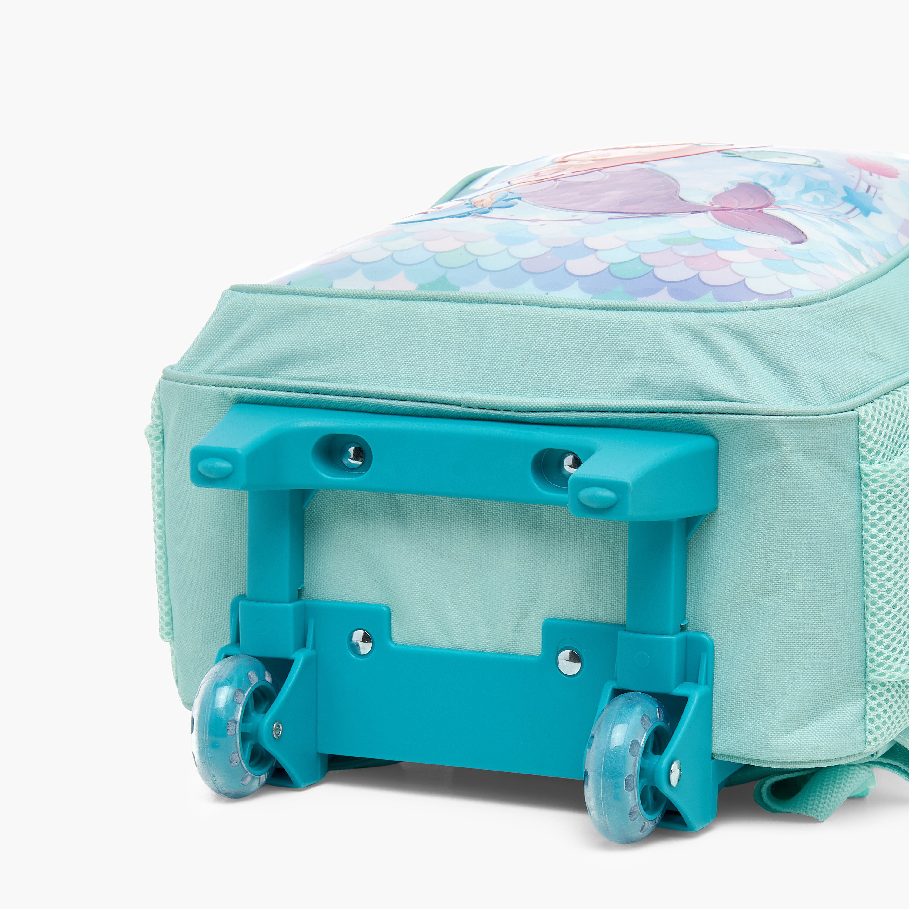 Juniors Mermaid Print Trolley Backpack with Lunch Bag and Pencil Pouch - 16 inches-school-bagsandbackpacks-trolleybags-image-14