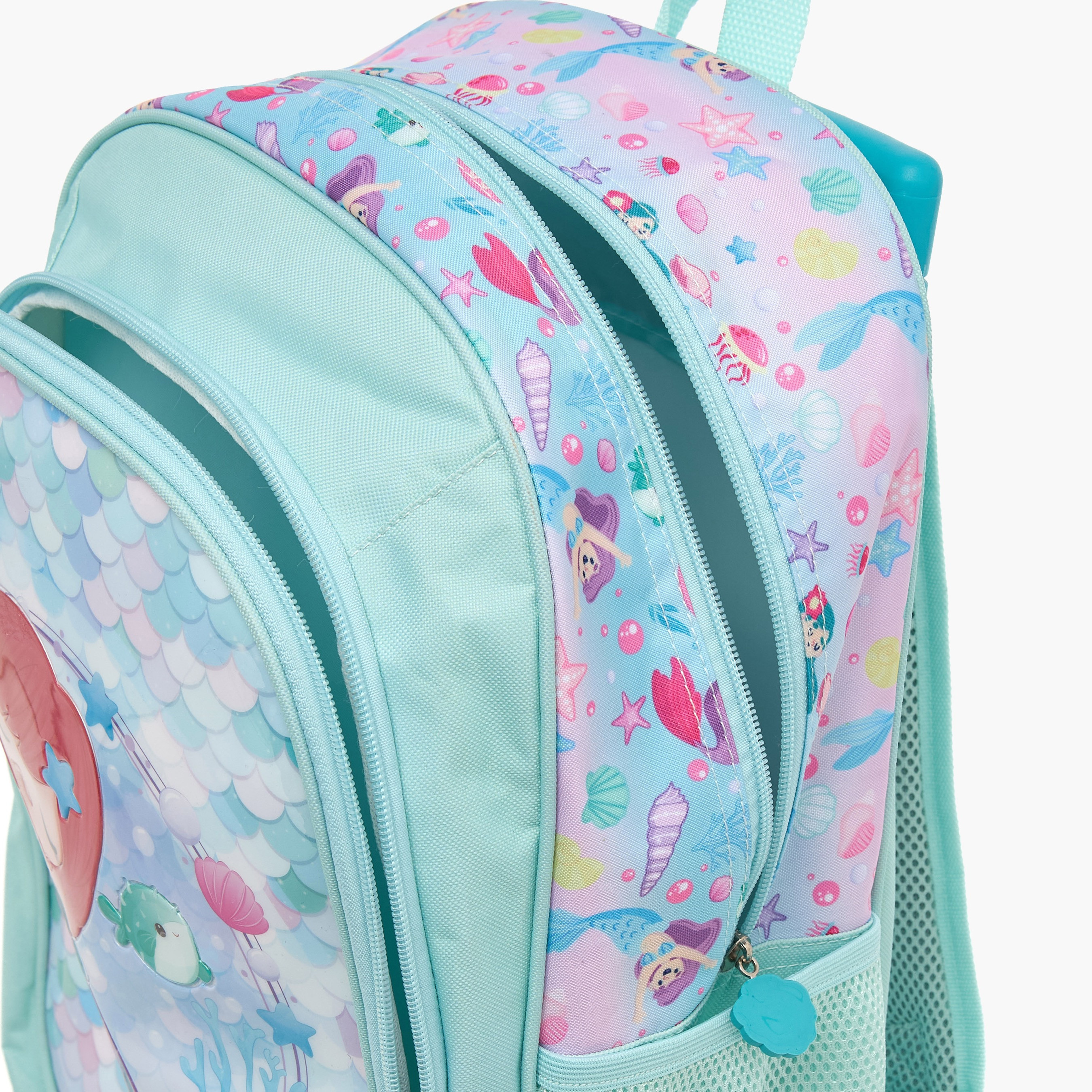 Juniors Mermaid Print Trolley Backpack with Lunch Bag and Pencil Pouch - 16 inches-school-bagsandbackpacks-trolleybags-image-15