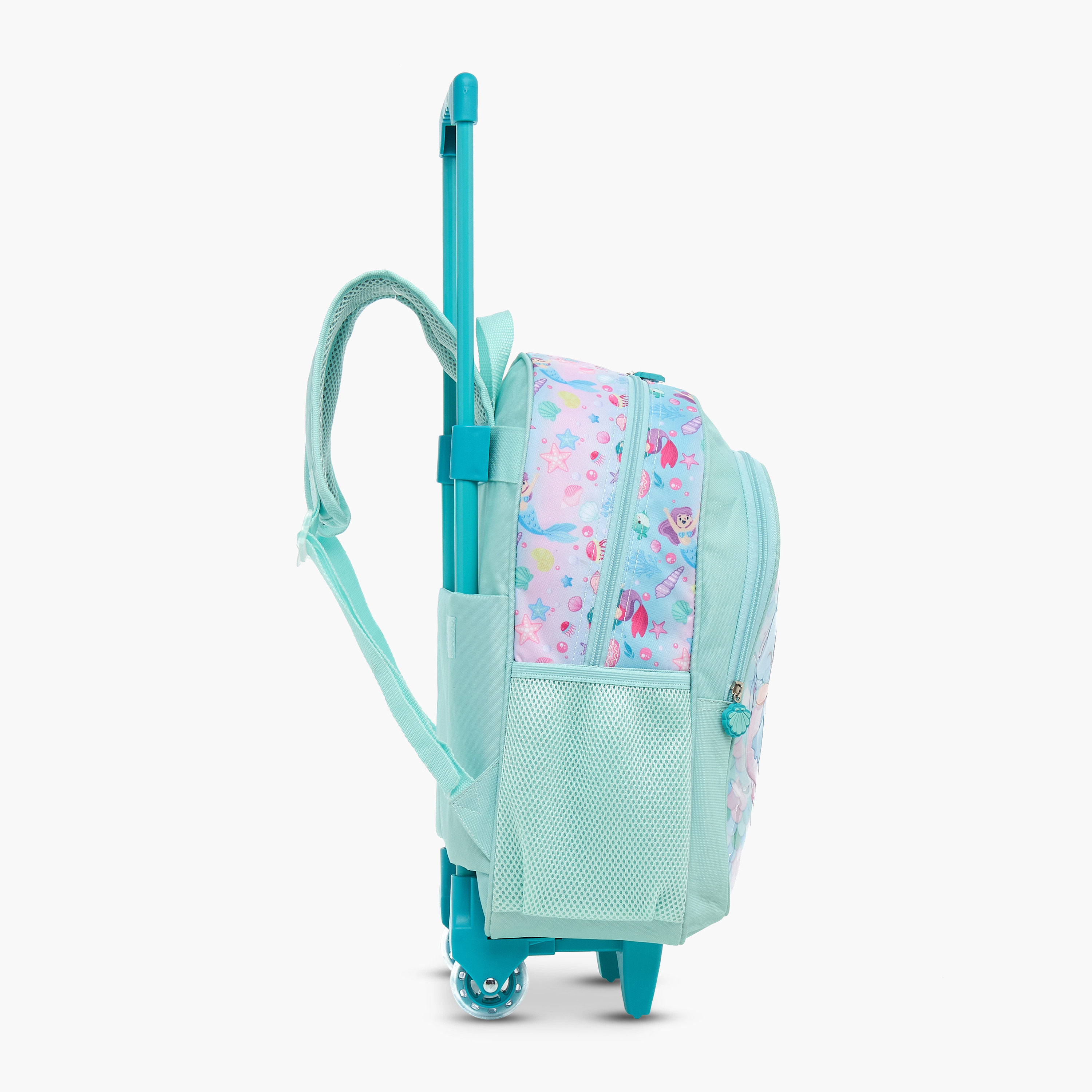 Juniors Mermaid Print Trolley Backpack with Lunch Bag and Pencil Pouch - 16 inches-school-bagsandbackpacks-trolleybags-image-4
