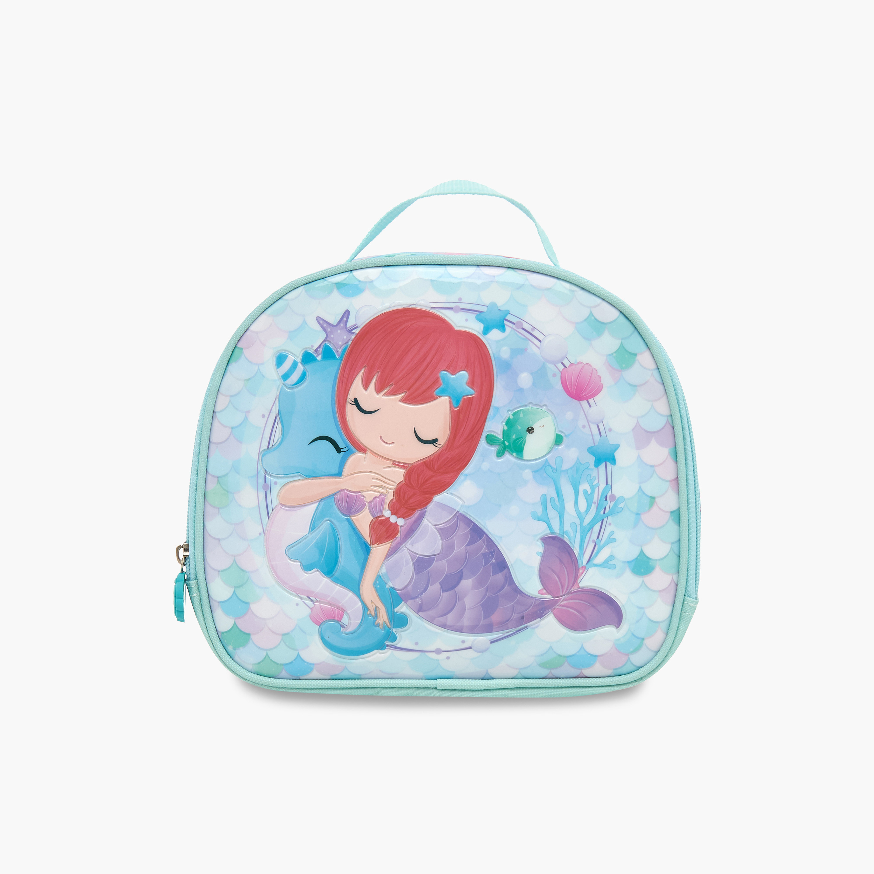 Juniors Mermaid Print Trolley Backpack with Lunch Bag and Pencil Pouch - 16 inches-school-bagsandbackpacks-trolleybags-image-8
