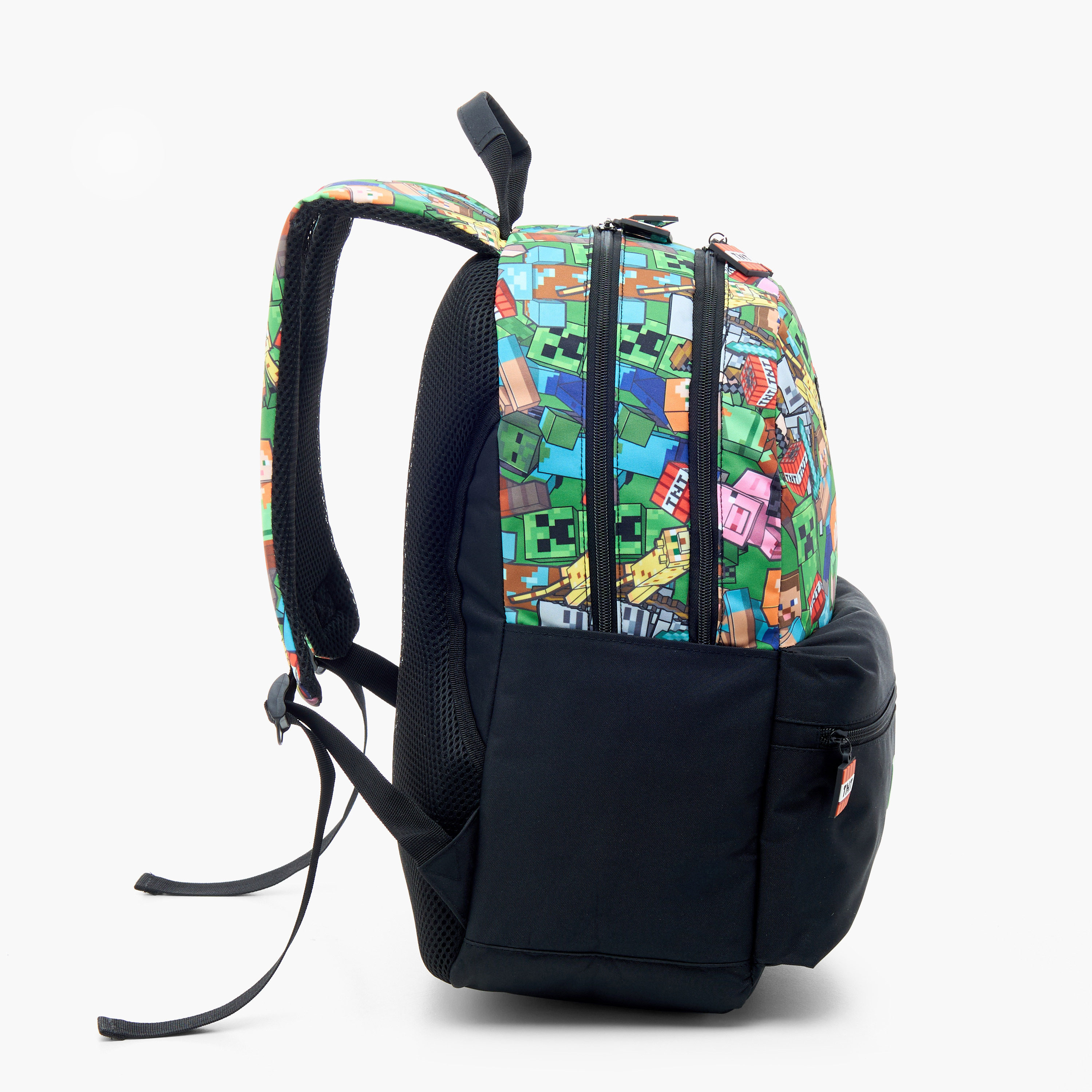 شنطة ظهر بحمالات كتف قابلة للتعديل وسحاب إغلاق وطبعات ماينكرافت - 17 بوصة-school-bagsandbackpacks-backpacks-image-3