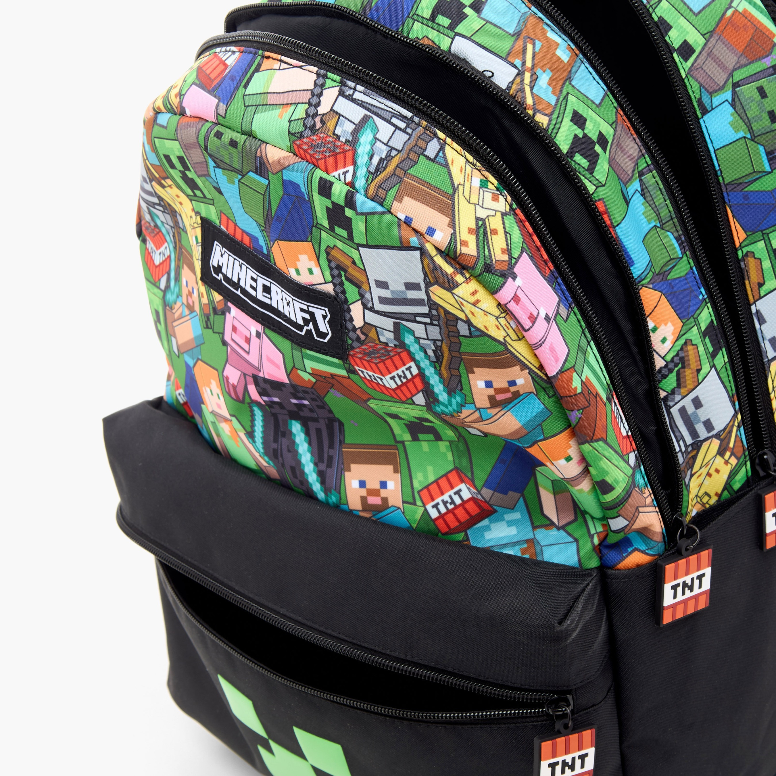 شنطة ظهر بحمالات كتف قابلة للتعديل وسحاب إغلاق وطبعات ماينكرافت - 17 بوصة-school-bagsandbackpacks-backpacks-image-8
