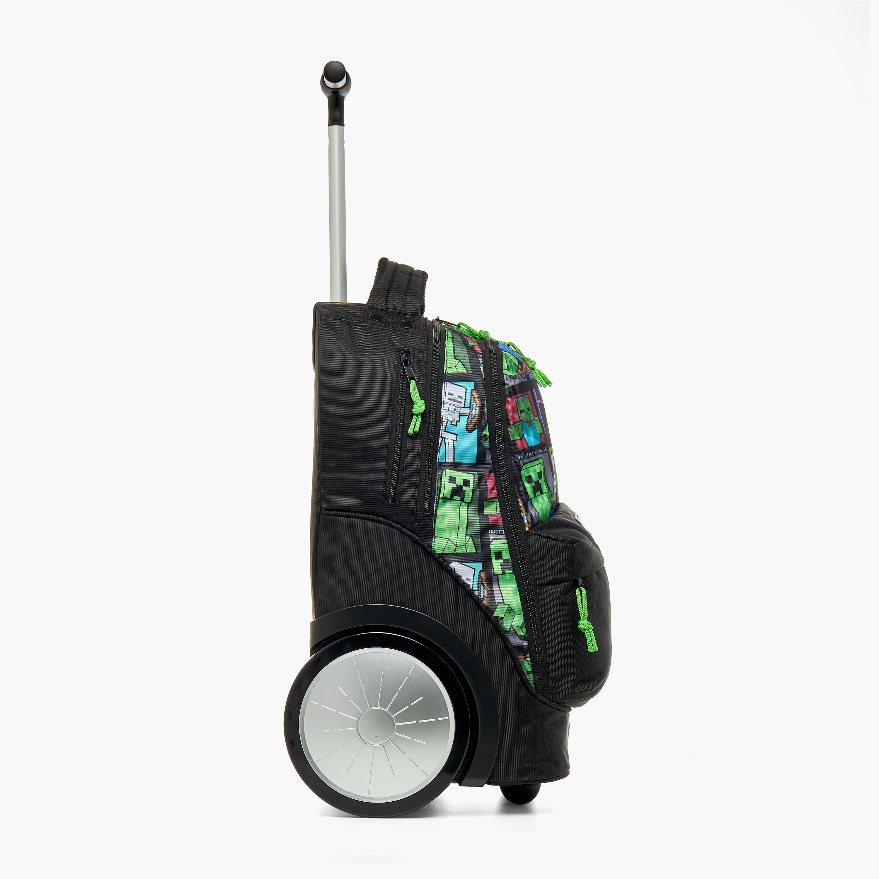 شنطة ترولي بمقبض قابل للسّحب وطبعات ماينكرافت - 18 بوصة-school-bagsandbackpacks-trolleybags-image-3