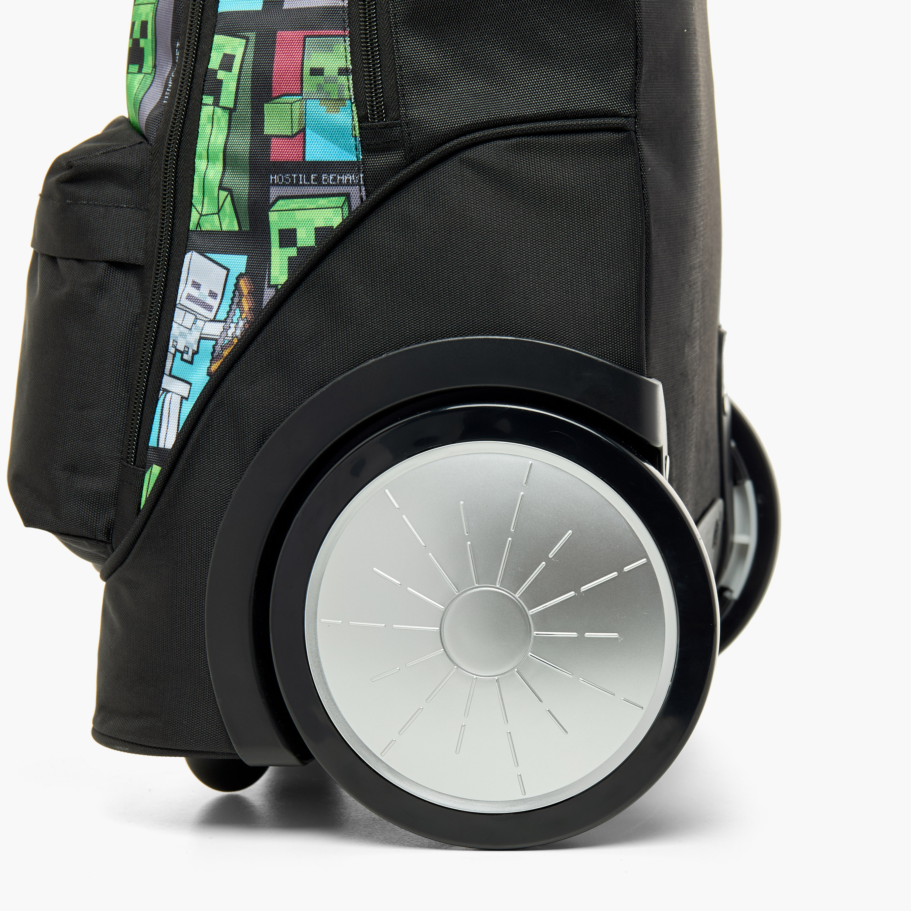 شنطة ترولي بمقبض قابل للسّحب وطبعات ماينكرافت - 18 بوصة-school-bagsandbackpacks-trolleybags-image-9