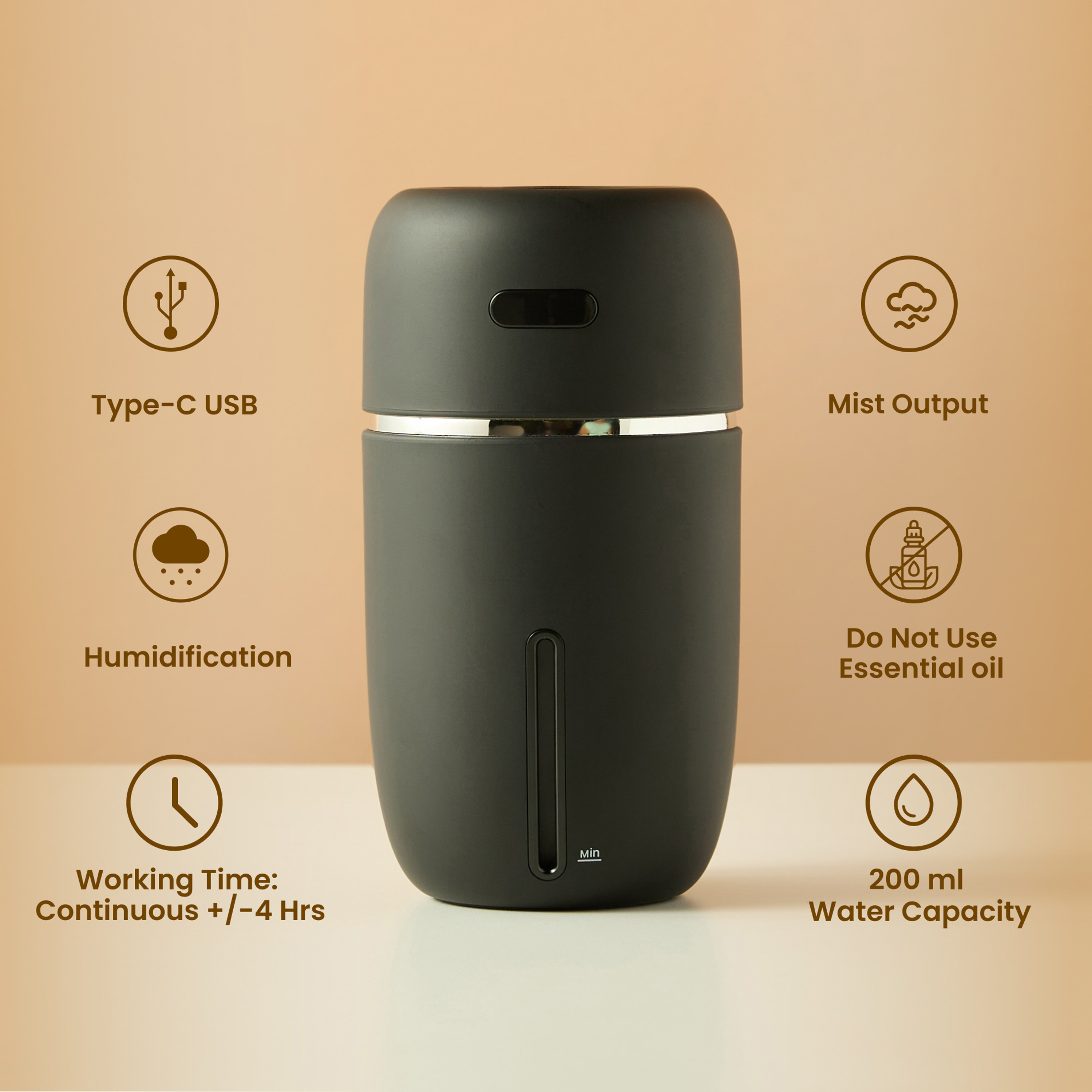 Samaa USB Powered LED Humidifier - 200 ml-household-homefragrance-airrevitalisersandhumidifiers-image-2